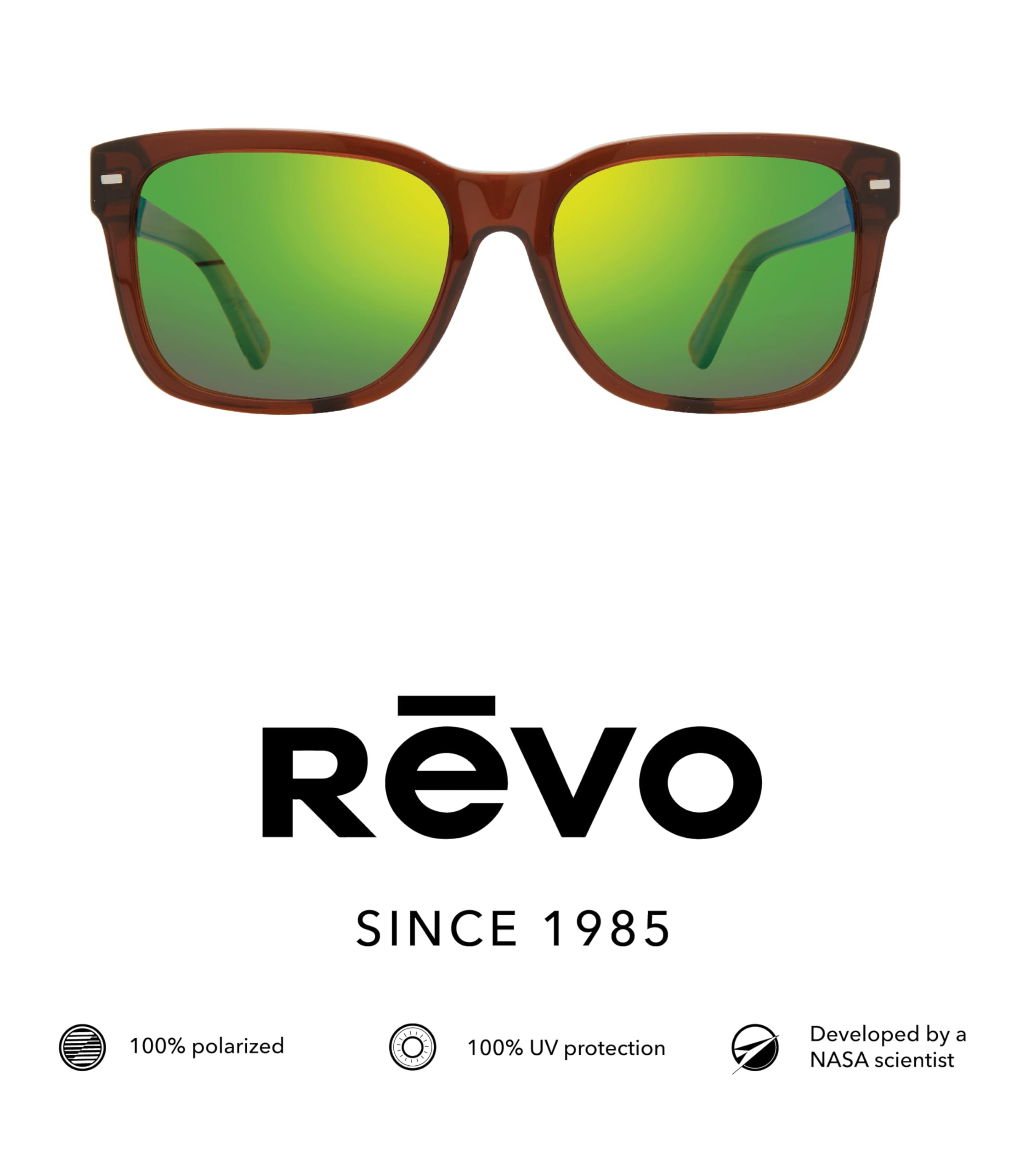 Revo Cobra Polarized Sunglasses - Crystal Glass Lens & Stainless Steel Round Frame for Men & Women - Perfect for Driving, Fishing, and Outdoor Activities