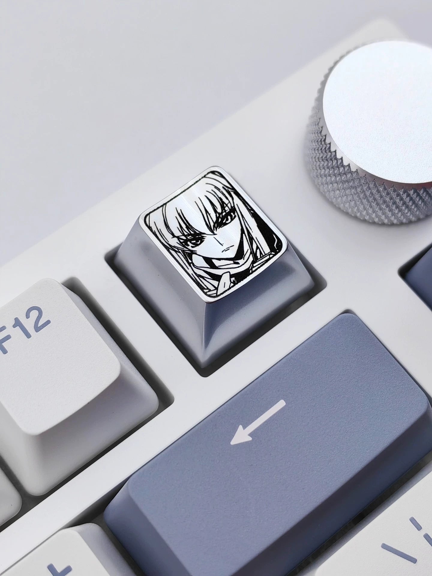 CODE GEASS Lelouch of the Rebellion C.C. Anime Keycaps - Zinc Alloy Custom Mechanical Keyboard Keycaps for Gaming & Typing Enthusiasts