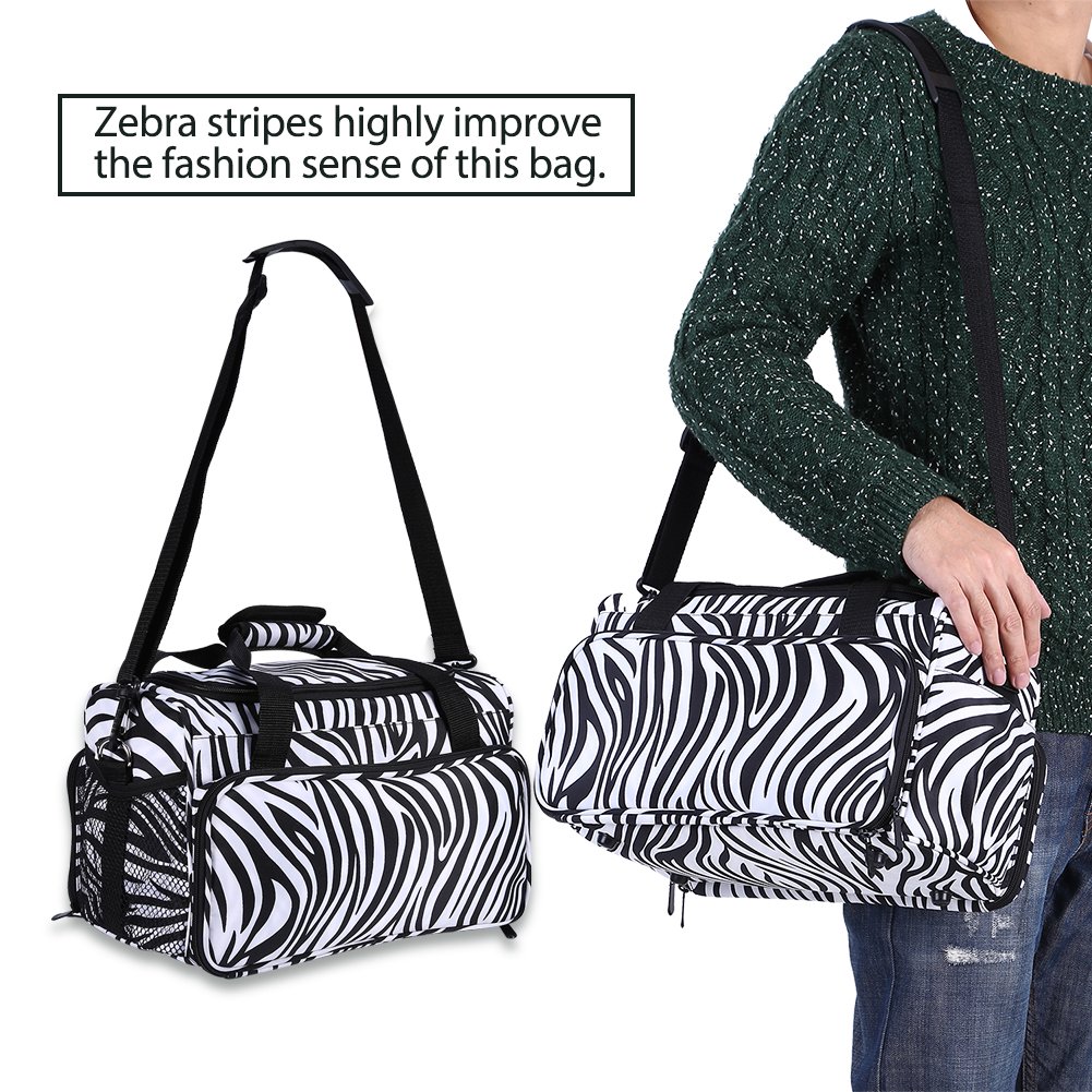 Yuyte Zebra Stripe Hairdressing Bag - Portable Hairstyling Case for Scissors, Combs & Tools | Perfect for Salon Professionals & Mobile Stylists