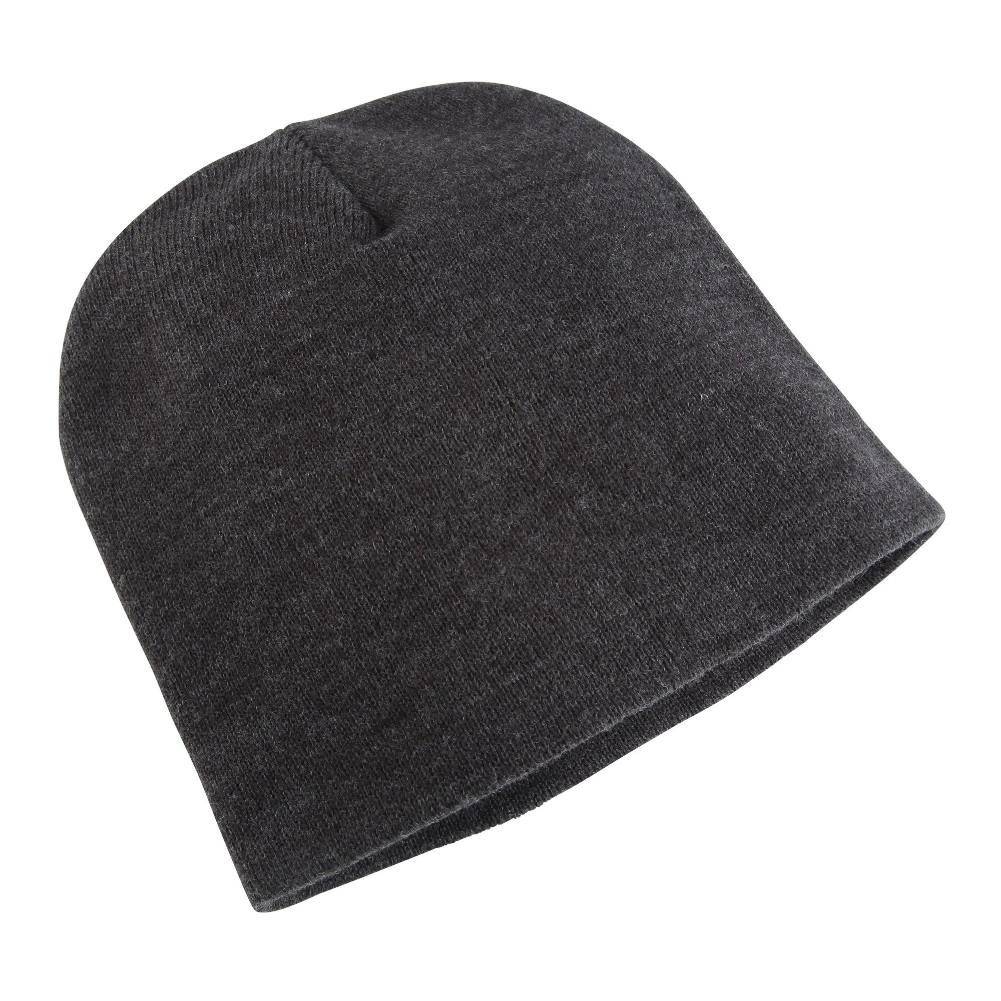 Yupoong Flexfit Unisex Heavyweight Winter Beanie Hat - One Size Fits All - Charcoal Grey - Warm Knit Skull Cap for Men & Women - Perfect for Skiing, Snowboarding & Cold Weather Activities