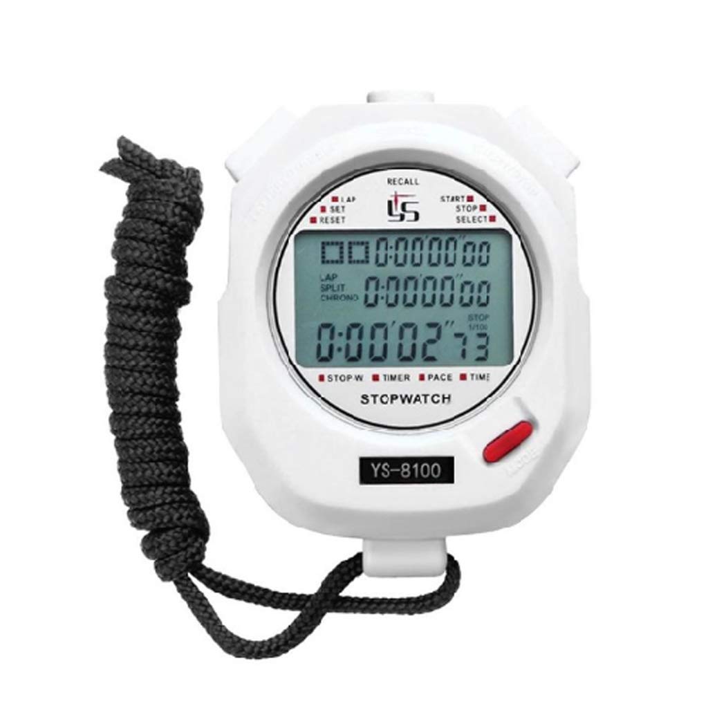 MEIYIN 100-Lap Stopwatch Timer - Track & Field Training, Running, Sports - Black & White Color Options - Perfect for Coaches, Athletes & Fitness Enthusiasts