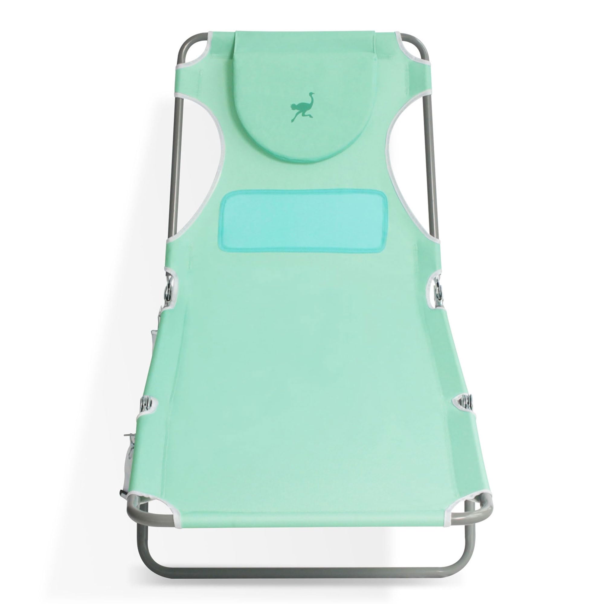 Premium Ostrich Chaise Lounge - Foldable Sunbathing Chair for Poolside, Beach & Outdoor Camping | Adjustable Reclining Backrest | Teal Blue | Perfect for Relaxing by the Pool, Beach Vacations & Backyard Lounging