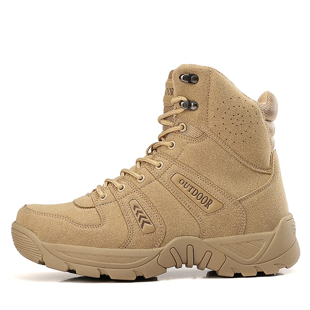 Men's Tactical Combat Boots - Lightweight Hiking Boots for Outdoor Sports, High-Top Breathable Military Boots - Perfect for Hiking, Camping & Outdoor Adventures
