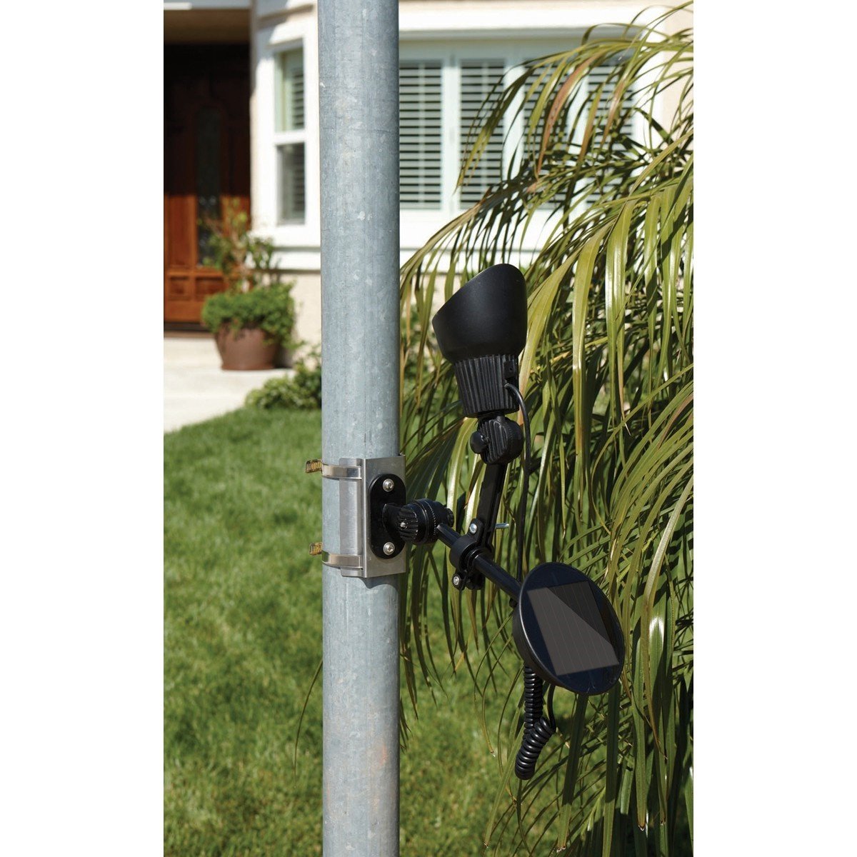 Dusk to Dawn Flagpole Solar Light - 15 Hour Automatic/Manual LED Flag Light with Rechargeable Batteries | Perfect for Patriotic Displays, Garden Decor & Nighttime Flag Illumination