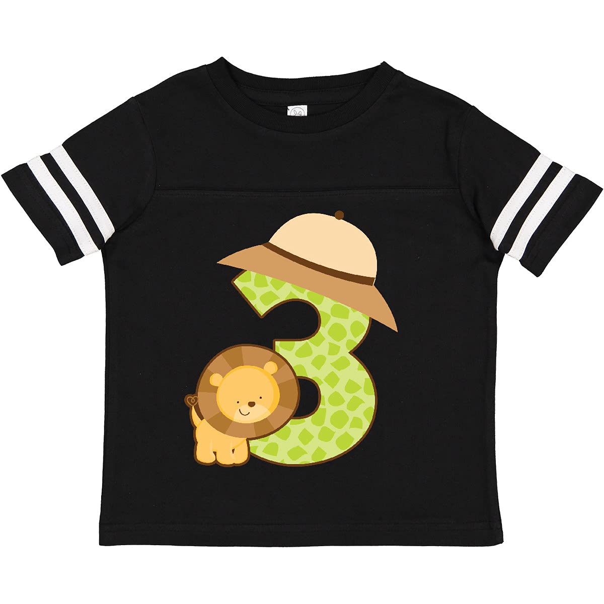 Inktastic Safari 3rd Birthday T-Shirt for 3 Year Old Boys & Girls - Cute Animal Print Toddler Tee for Birthday Party, Zoo Visit & Outdoor Adventures