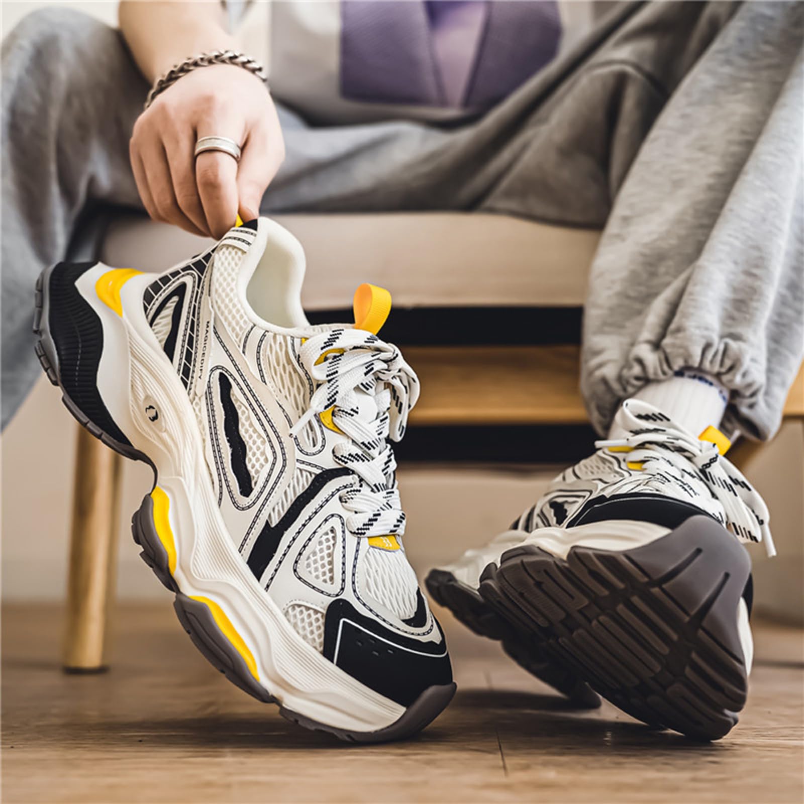 **GSIGUL Men's Running Shoes - Lightweight Tennis & Walking Shoes for Men - Athletic Gym & Casual Sneakers - Perfect for Jogging, Workouts & Everyday Wear**
