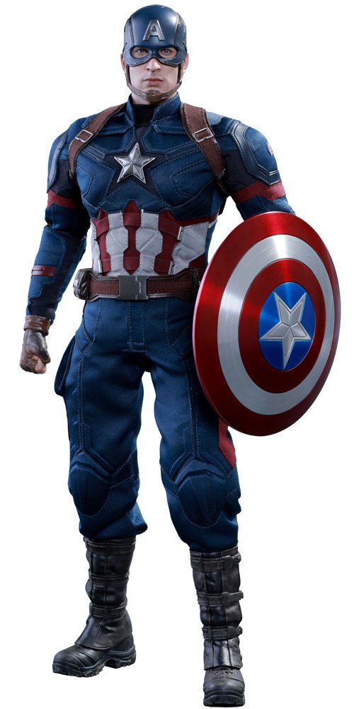 Hot Toys 1/6 Scale Captain America Civil War Fully Poseable Collectible Figure - Movie Masterpiece Action Figure for Display & Marvel Fan Collections