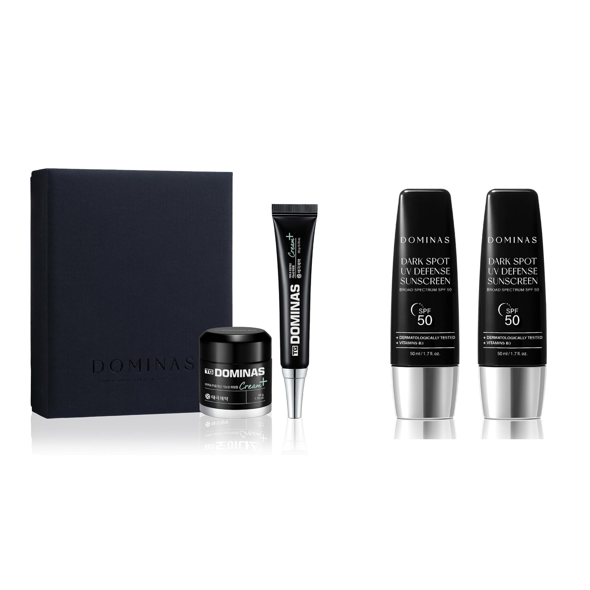 Korean Dark Spot Sunscreen & Corrector Cream (Pack of 2, 3.4 fl oz) - Advanced Brightening Formula with Niacinamide, Panthenol & Urea for Even Skin Tone & Elasticity | Perfect for Daily UV Protection & Hyperpigmentation Treatment