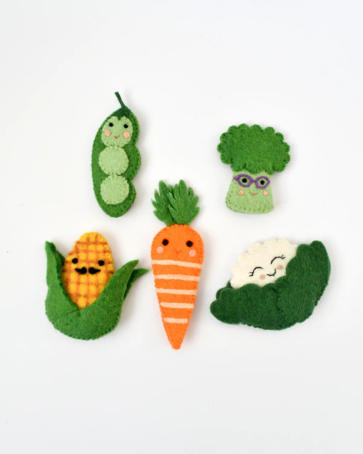Vegetable Friends Felt Finger Puppet Set - 6PCS Fun Educational Toys for Kids, Perfect for Storytelling, Classroom Activities & Early Learning