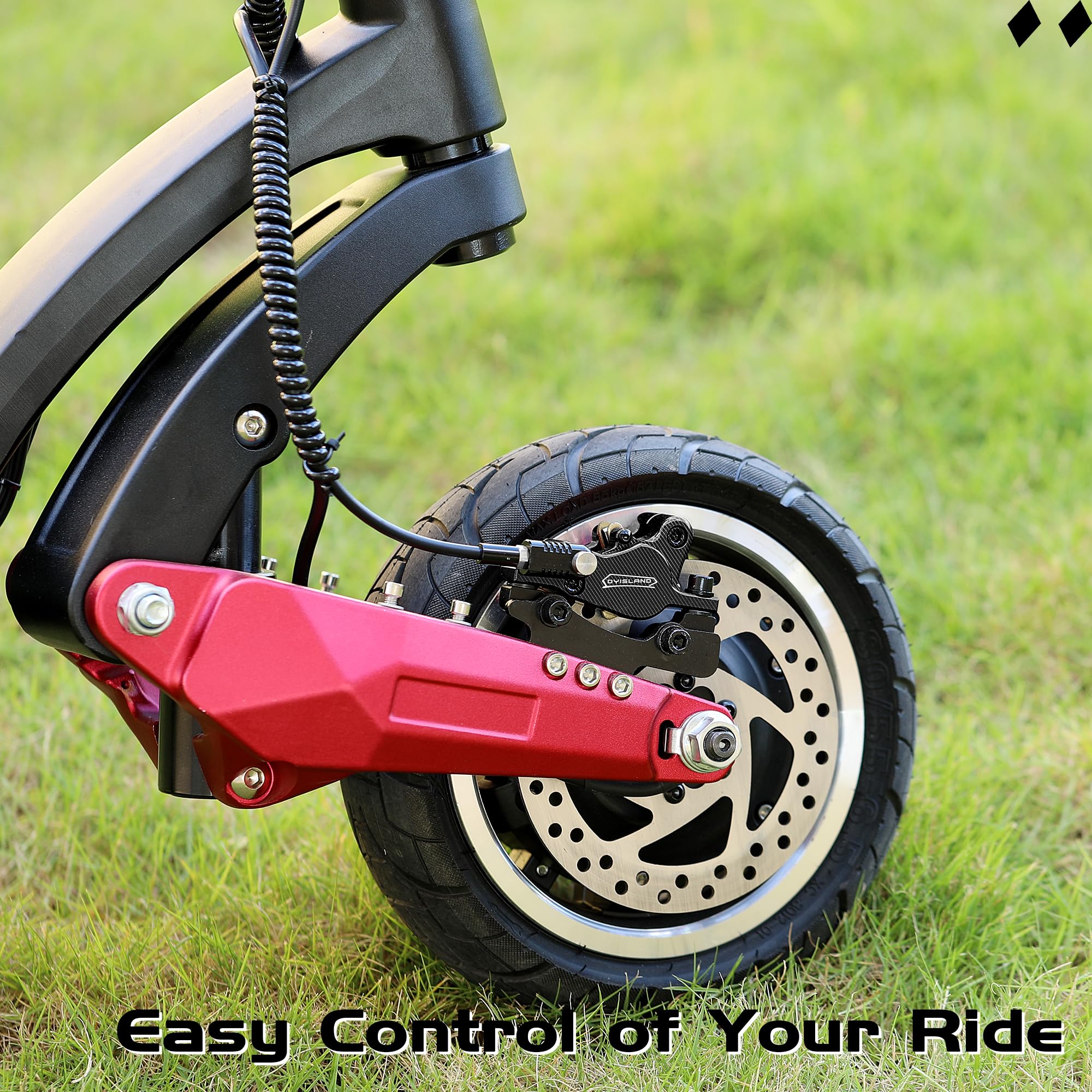 LD-210S Hydraulic Disc Brakes Set - 2-PIN/Power-Off Hydraulic Brake Kit for Electric Scooters | High-Performance Braking System for E-Scooters, E-Bikes & Commuting | Perfect for Urban Riding, Mountain Trails & Daily Commute