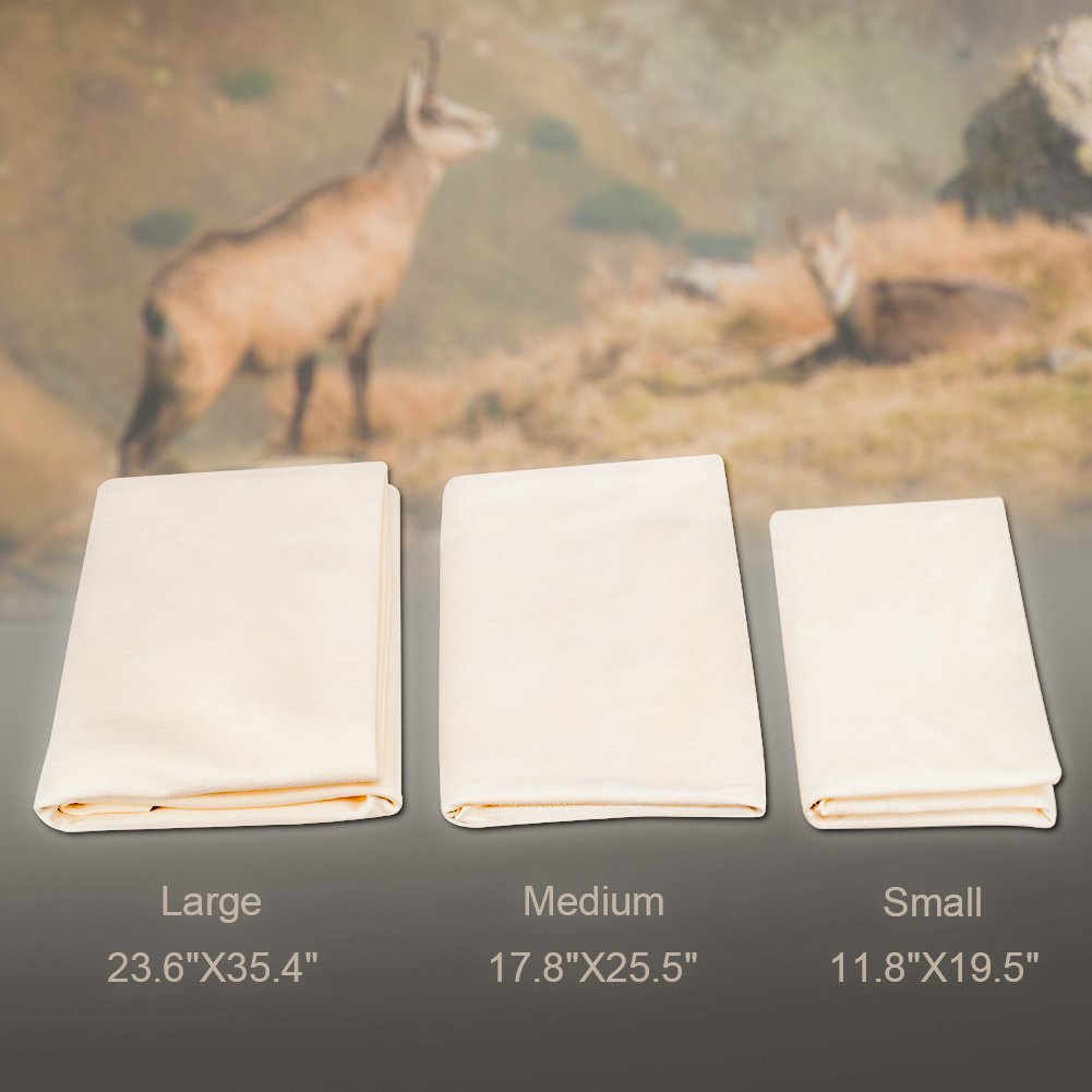 Premium Natural Chamois Cloth for Car Drying - 35