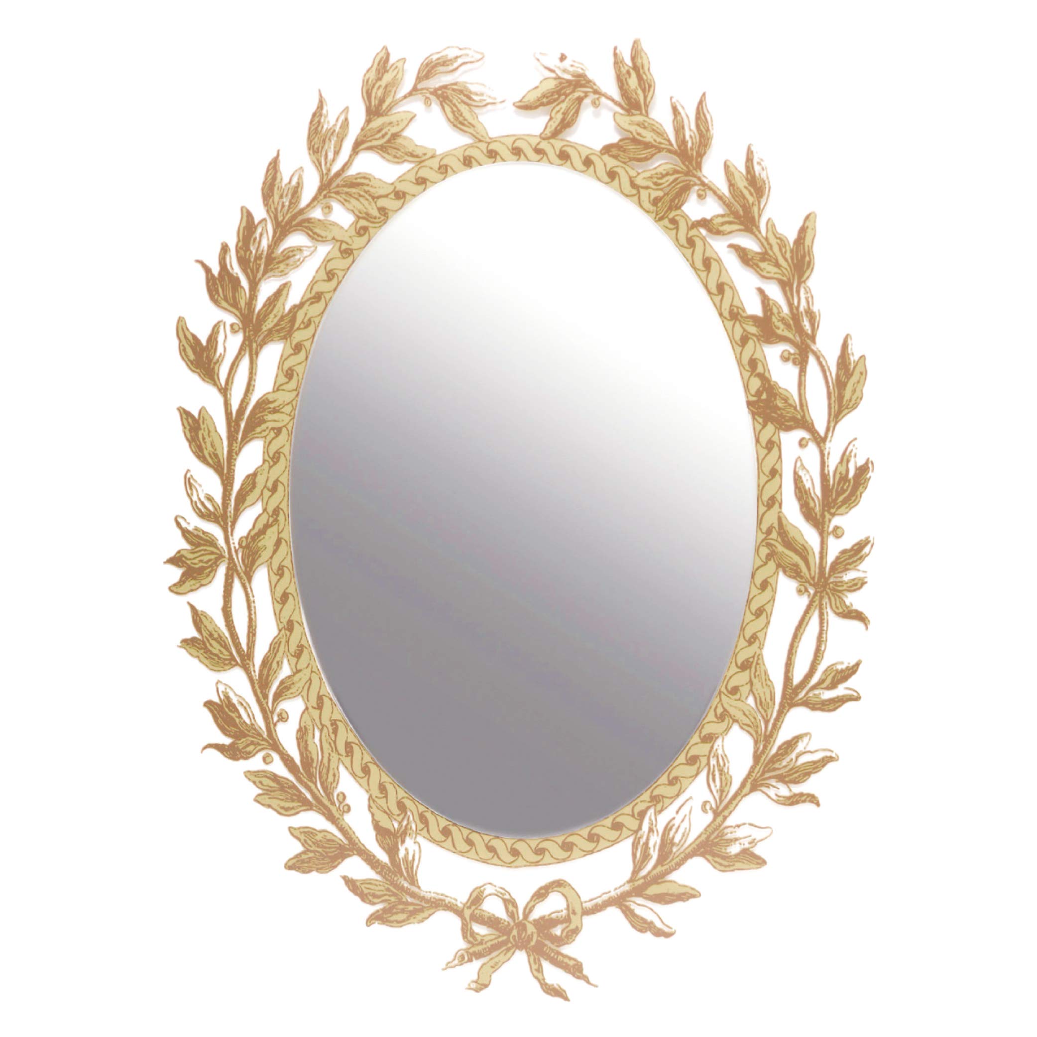 Decorative Peel and Stick Wall Mirror Sticker - Gold M3900 by Nitoms | Self-Adhesive Mirror for Home, Bathroom, Bedroom & Office Decor