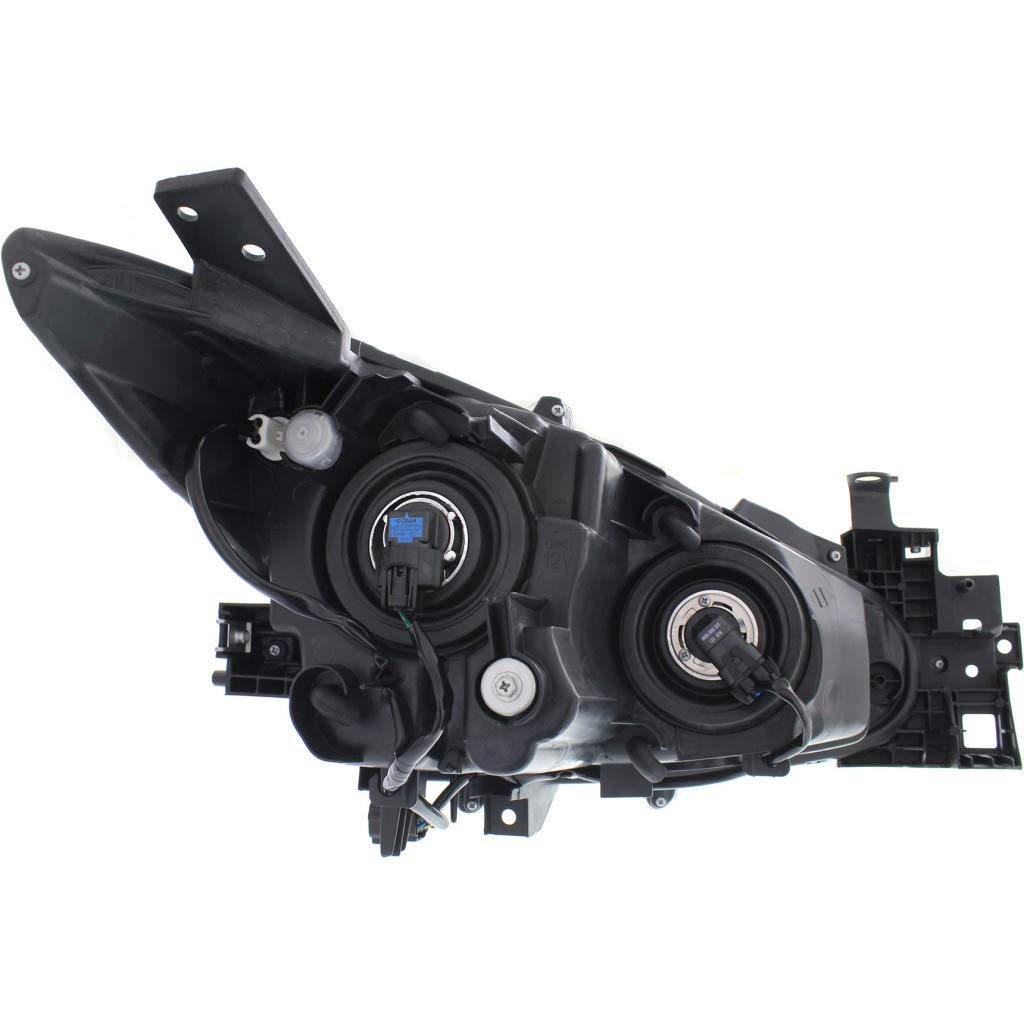 2014-2016 Mazda 3 Driver Side Headlight Assembly with Bulbs - DOT Certified (Part #MA2502144, BPW9-51-0L0A) - Perfect for Night Driving & Foggy Conditions