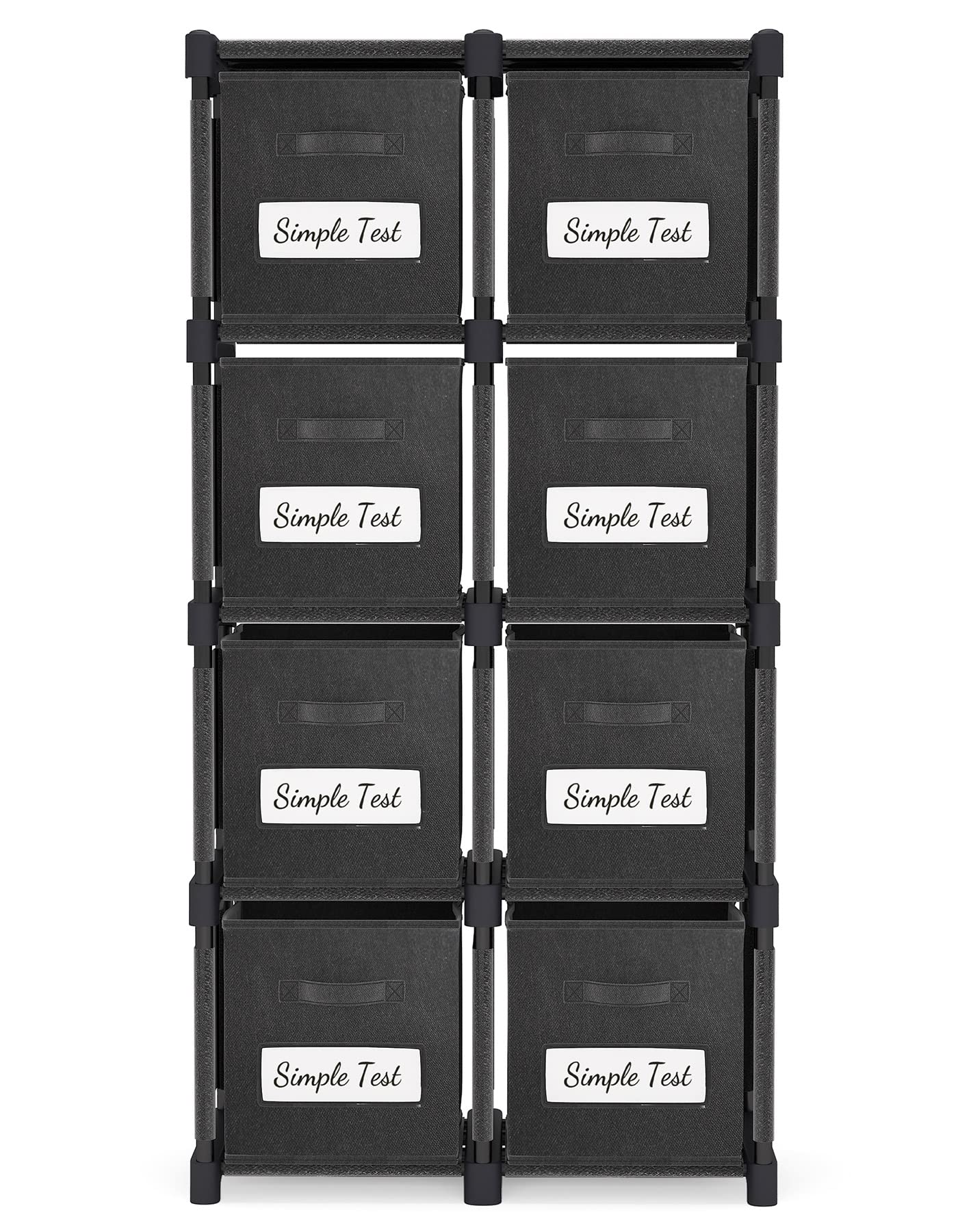 8-Cube Storage Organizer with Drawers - DIY Closet & Shelf System for Bedroom, Living Room, Playroom - Perfect for Toys, Books, Clothes & Home Organization