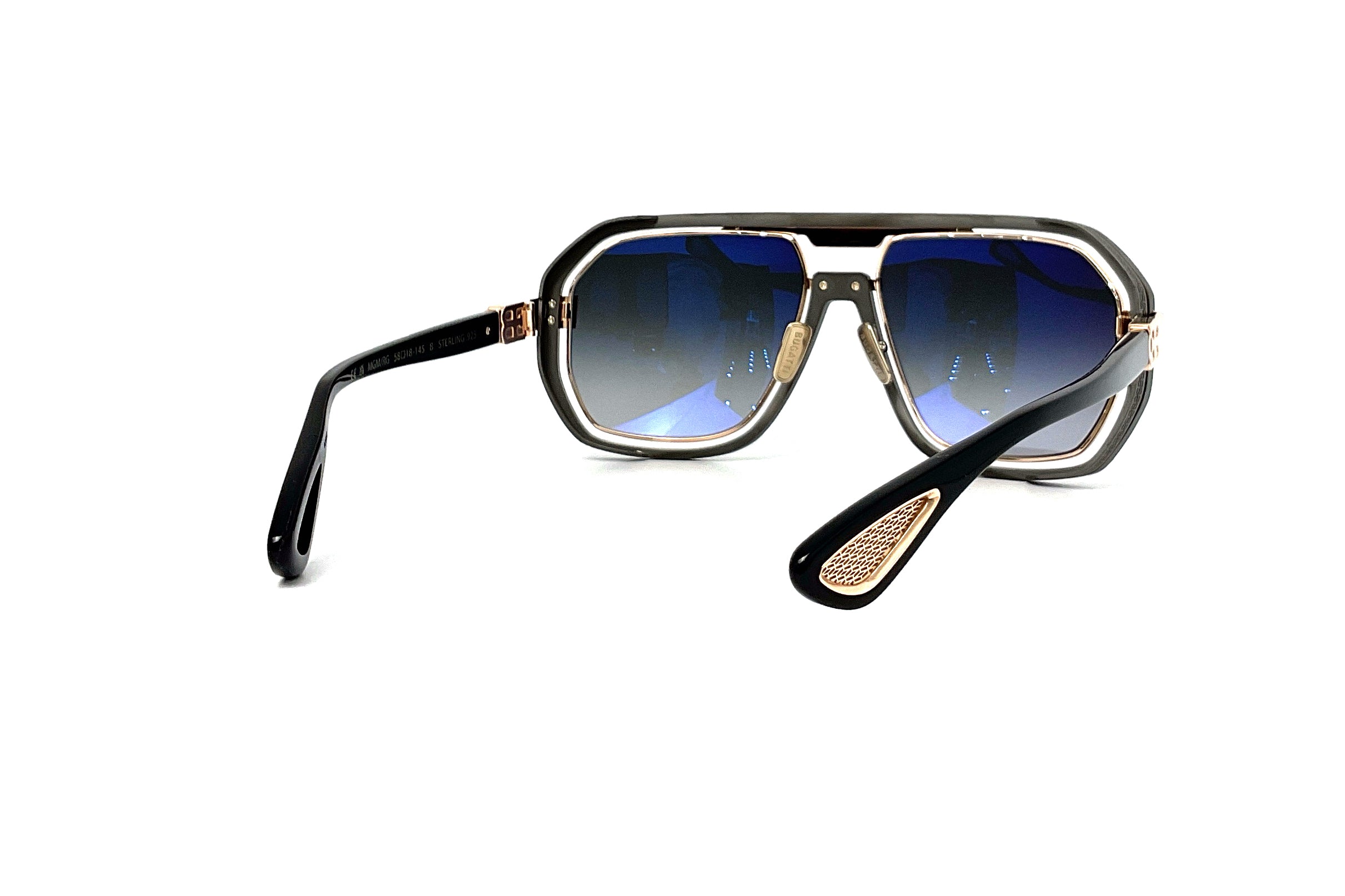 Original BUGATTI 08 Gunmetal Sunglasses - Luxury Aviator Shades for Men & Women - UV Protection Polarized Lenses - Perfect for Driving, Travel & Outdoor Activities