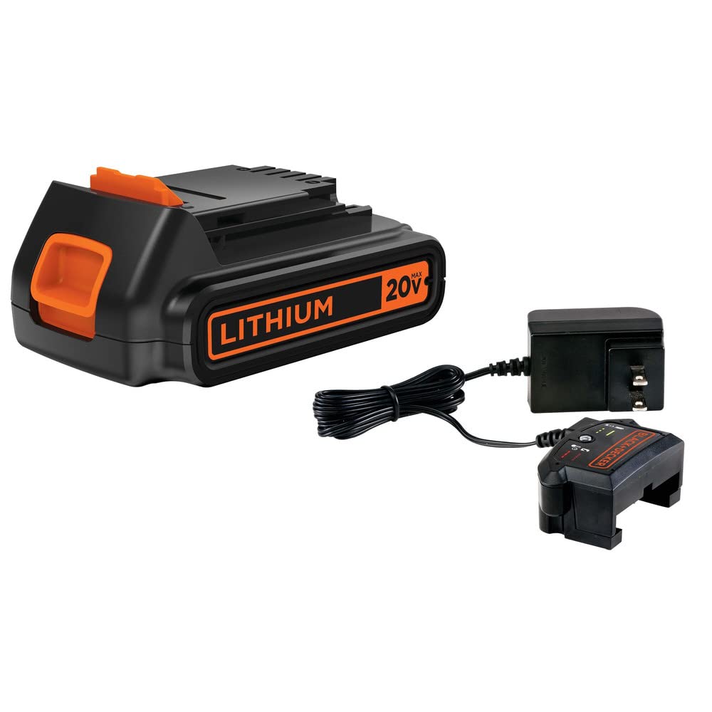 BLACK+DECKER 20V MAX Cordless Drill Driver Kit with LED Work Light, 3/8 Inch Chuck, Includes Battery & Charger (LDX120C) - Perfect for DIY Home Projects, Woodworking, and Professional Construction Work