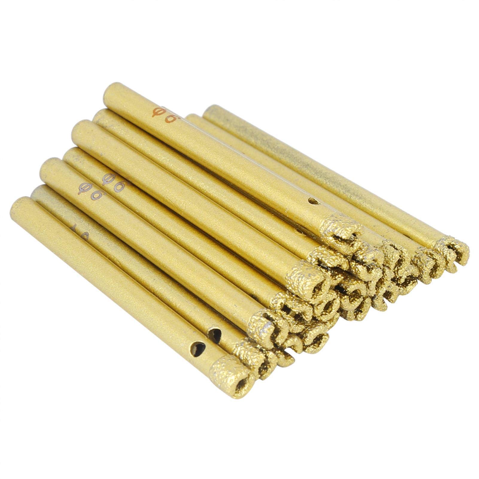 20PCs Diamond Drill Bits 6mm for Glass Ceramic Tiles - Perfect for DIY & Craft Projects
