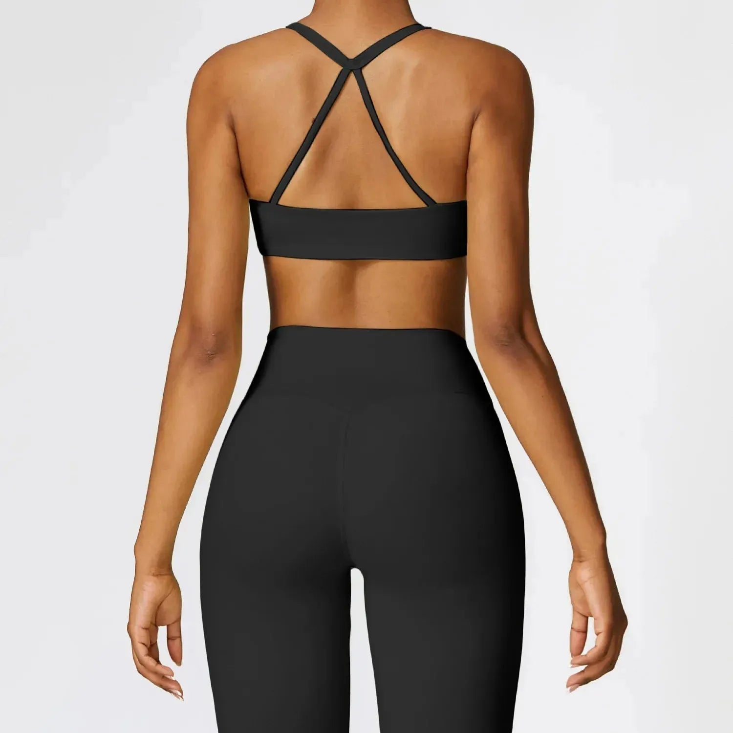 2-Piece Women's Workout Set - Breathable Sports Bra & Quick-Dry Yoga Outfit for Gym, Running & Fitness | Stylish Back Design Activewear