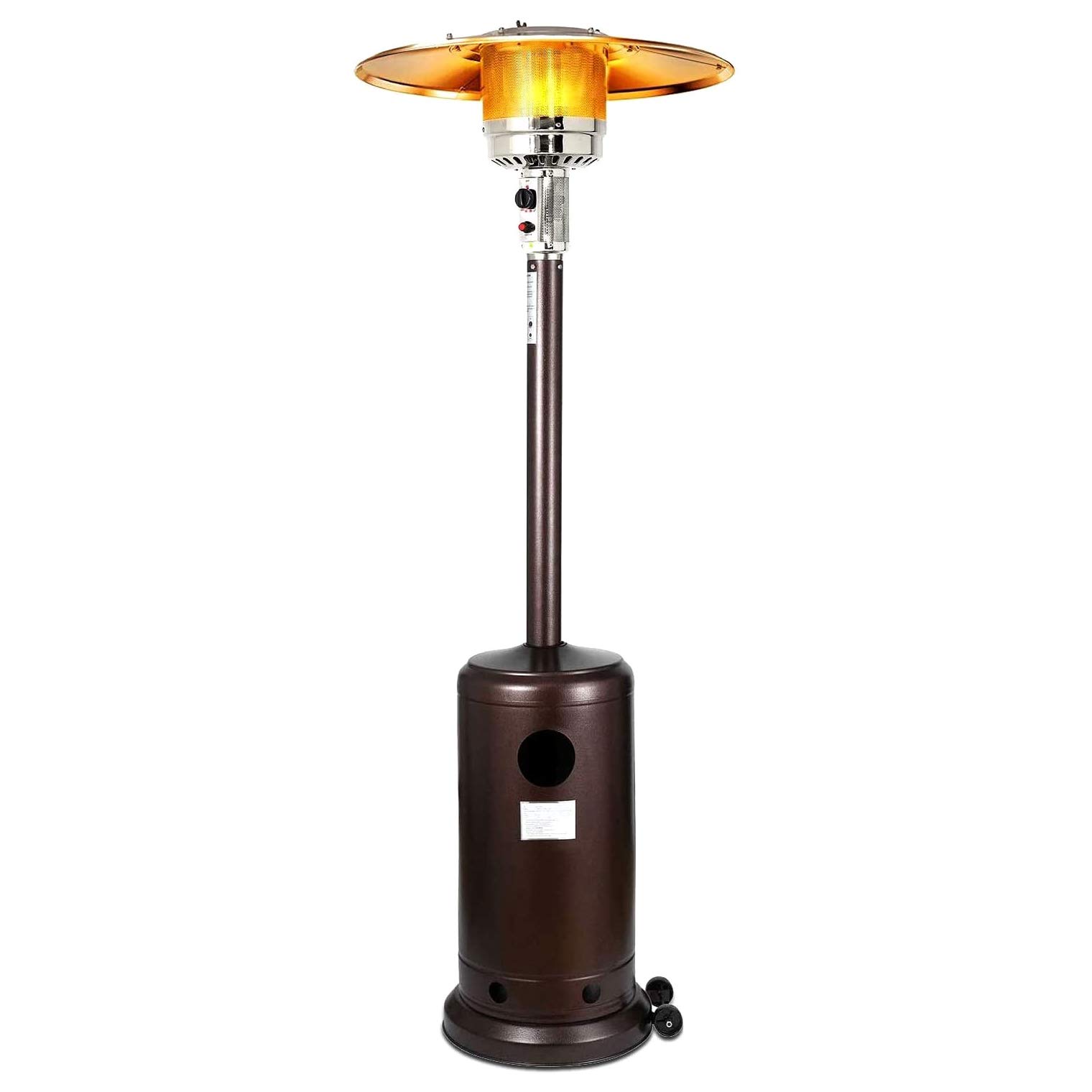 EVOOP 48000 BTU Outdoor Patio Heater - Copper Finish, Floor Standing Propane Heater for Backyard, Deck, Garden & Restaurant Use
