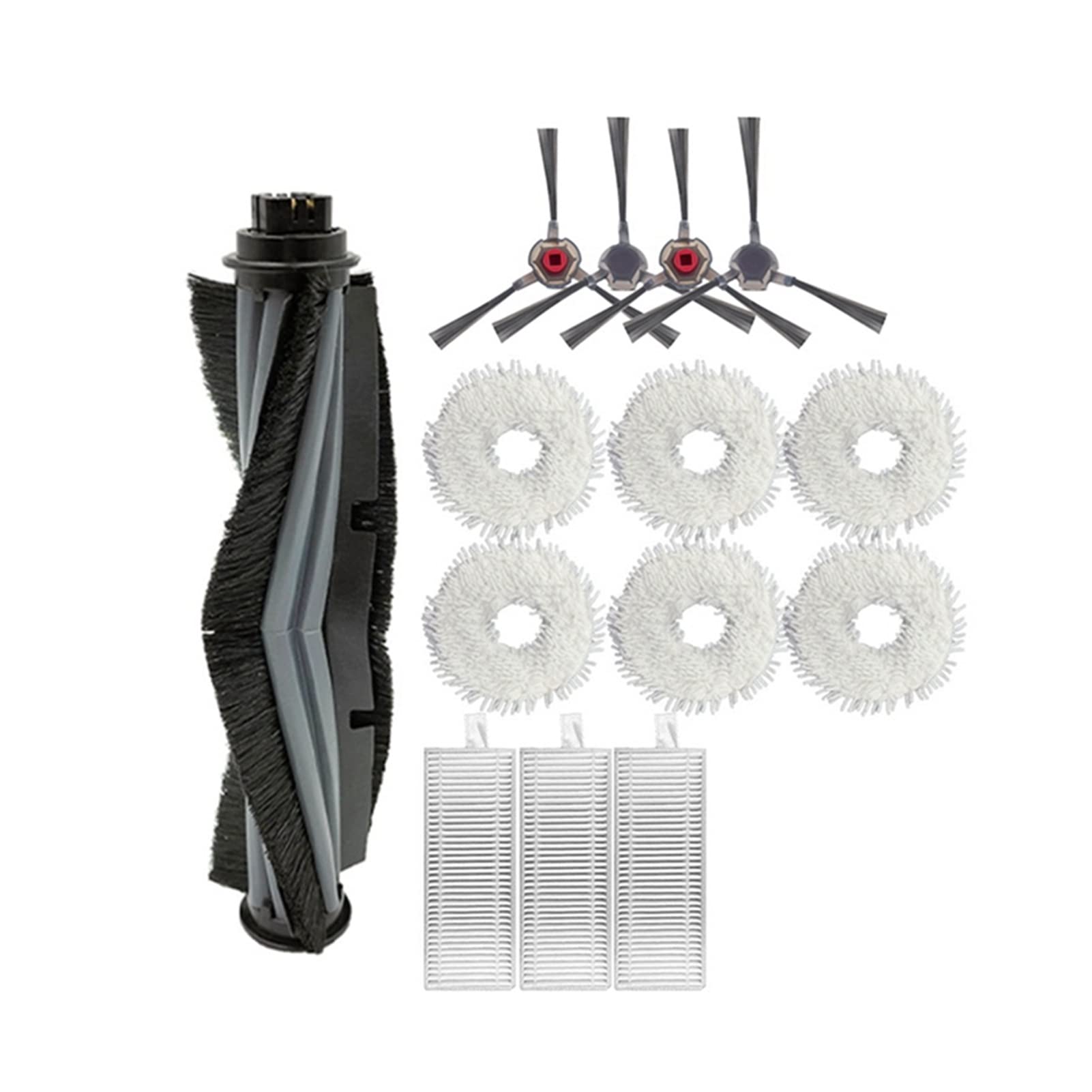 Original Vacuum Cleaner Parts - Main Side Brush, Mop Pads & HEPA Filter Compatible with Ecovacs DEEBOT N9+/K10 Plus Robot Vacuum | Replacement Accessories for Floor Cleaning | Ideal for Hardwood, Tile & Carpet Maintenance