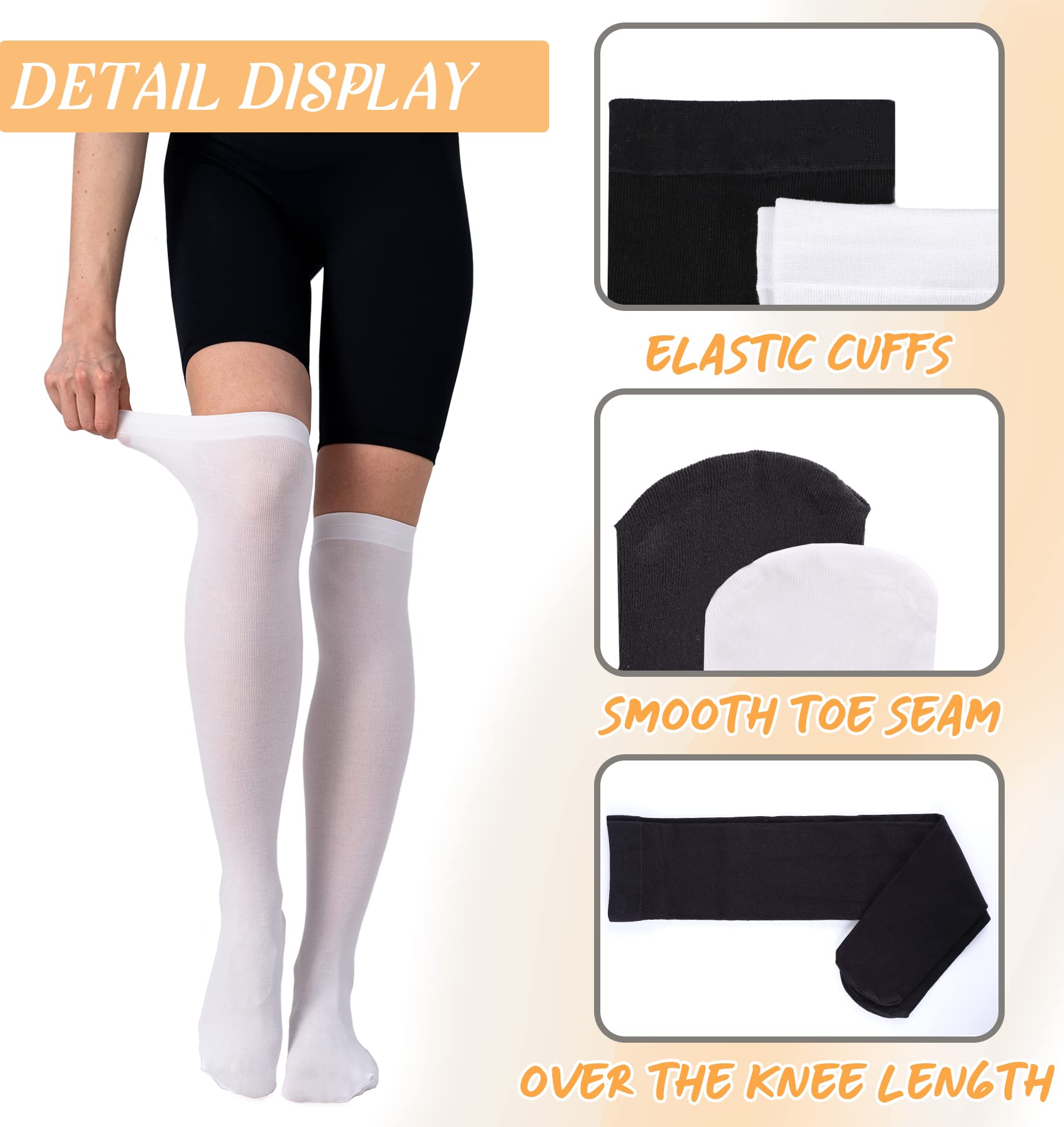 Bevigorio Women's Thigh High Over The Knee Socks - Long Boot Socks for Daily Wear, Cosplay & Fashion - Perfect for Winter, Boots & Outfit Styling