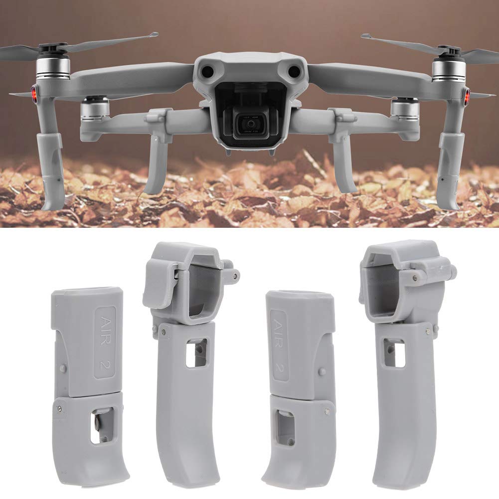 DJI Air 2 Drone Landing Gear Extensions - Gray Height-Adjustable Leg Stands for Stable Takeoff/Landing | Perfect for Outdoor Aerial Photography & Rough Terrain Operations