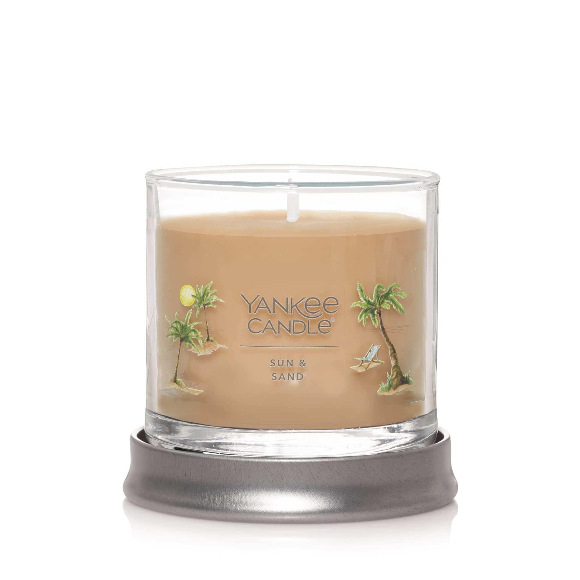 Yankee Candle Sun & Sand Scented Candle - 4.3oz Small Tumbler Single Wick Candle with 20+ Hours Burn Time | Perfect for Home Decor, Relaxation & Gifts