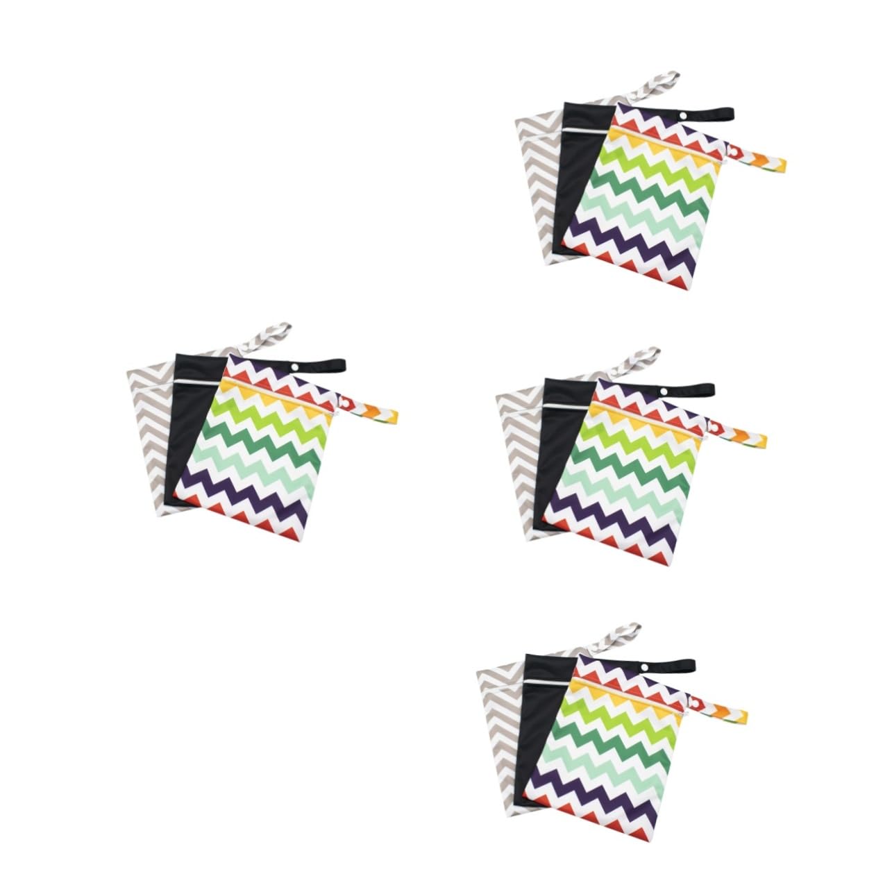 12 Pack Hanging Diaper Storage Bags - Portable PVC Wipes & Makeup Organizer for Baby Care, Travel, and Home Organization
