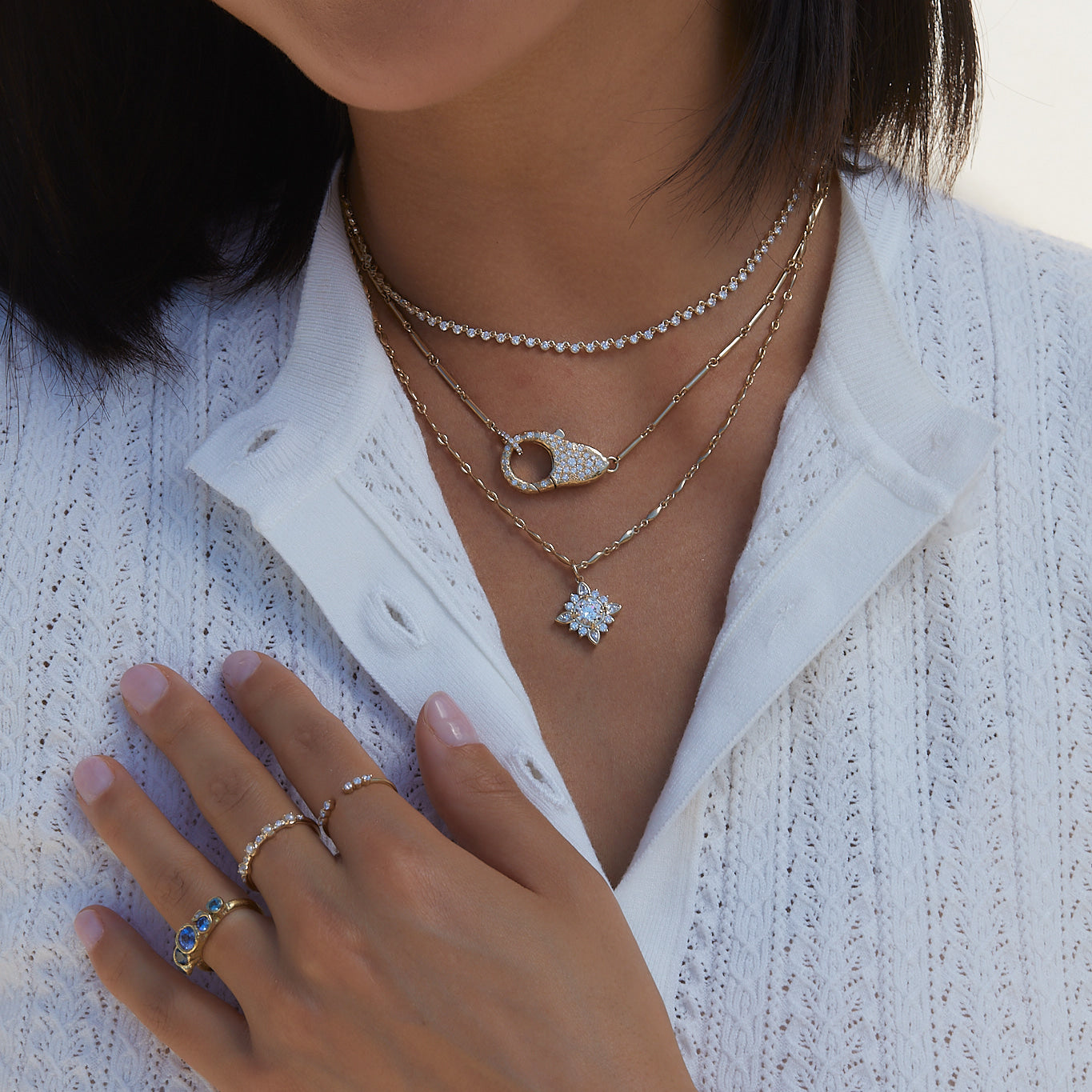 Elegant Elizabeth Necklace for Women - Sterling Silver Pendant with Cubic Zirconia - Perfect for Weddings, Anniversaries & Special Occasions