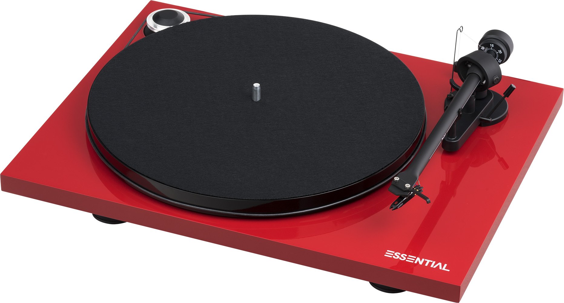 Pro-Ject Essential III Turntable (Red) - High-Quality Vinyl Record Player for Home Audio & Music Enthusiasts - Perfect for Living Room, Studio & Vintage Music Lovers