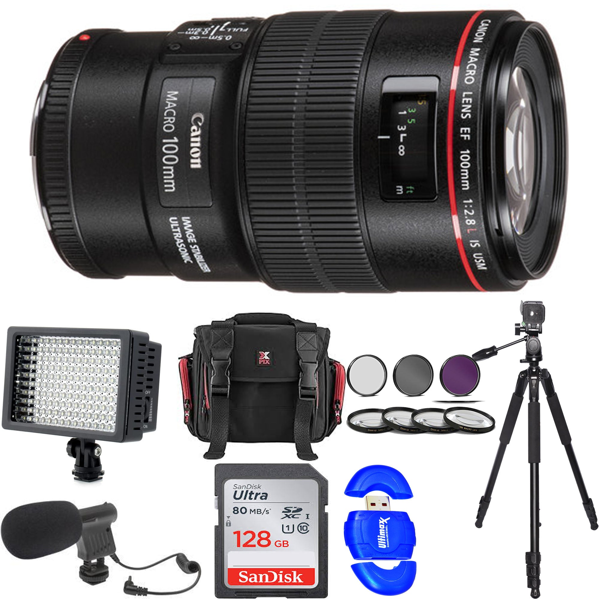 Canon EF 100mm f/2.8L Macro IS USM Lens with Essential Bundle - Professional Macro Photography Lens for DSLR Cameras - Perfect for Product Photography, Nature Close-ups & Portrait Shots