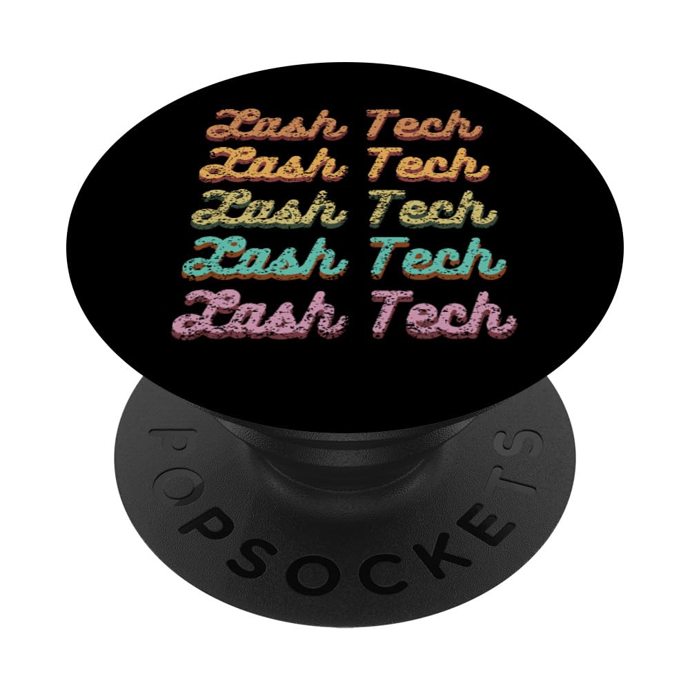 Vintage Lash Technician Retro PopSockets Standard PopGrip - Swappable Phone Grip & Stand for iPhone, Samsung & Smartphones - Perfect for Makeup Artists, Lash Techs & Beauty Professionals