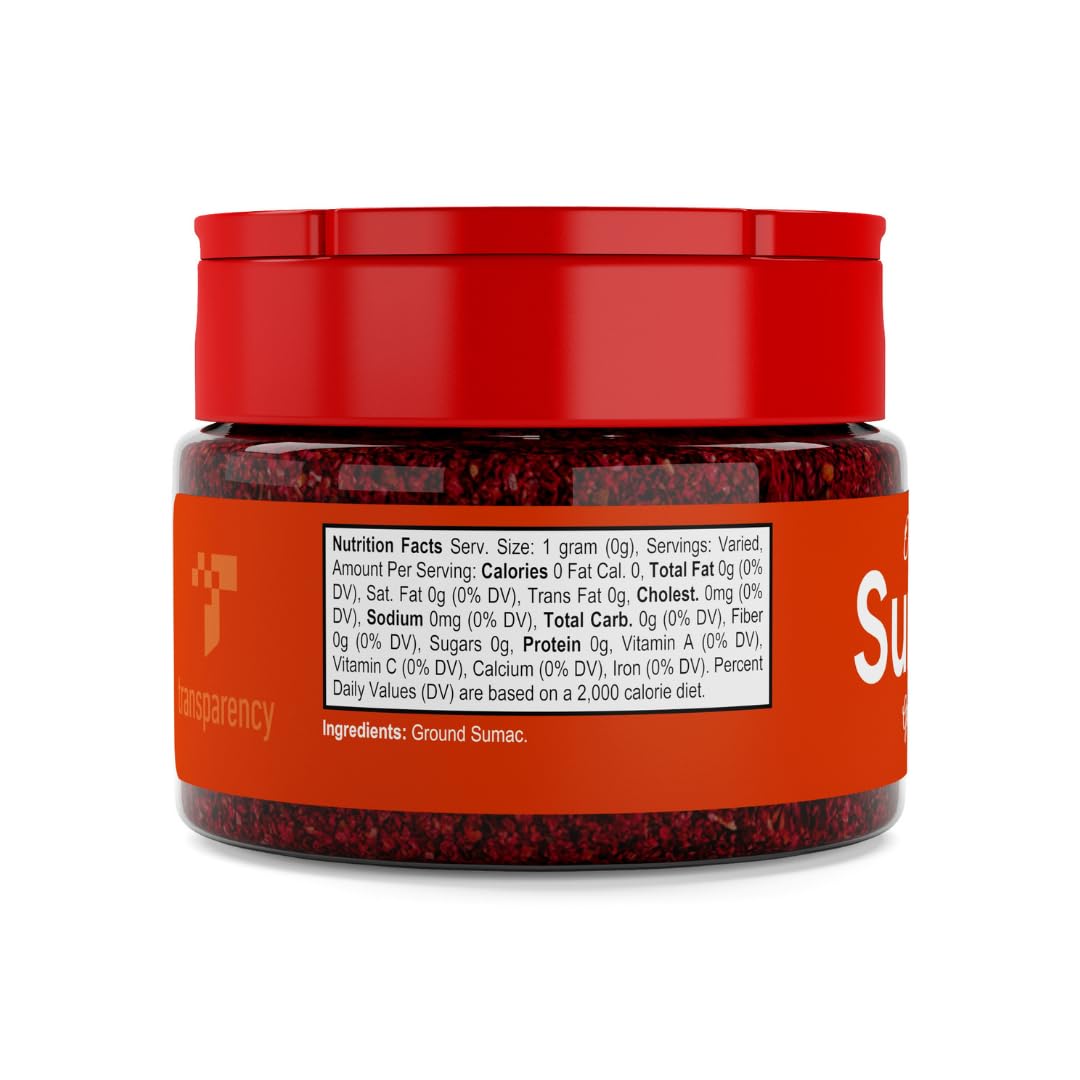 USimplySeason Sumac Spice Powder - 2.6 Ounce (74g) | Authentic Middle Eastern Spice for Salads, Grilled Meats & Mediterranean Cooking | Gluten-Free & Non-GMO