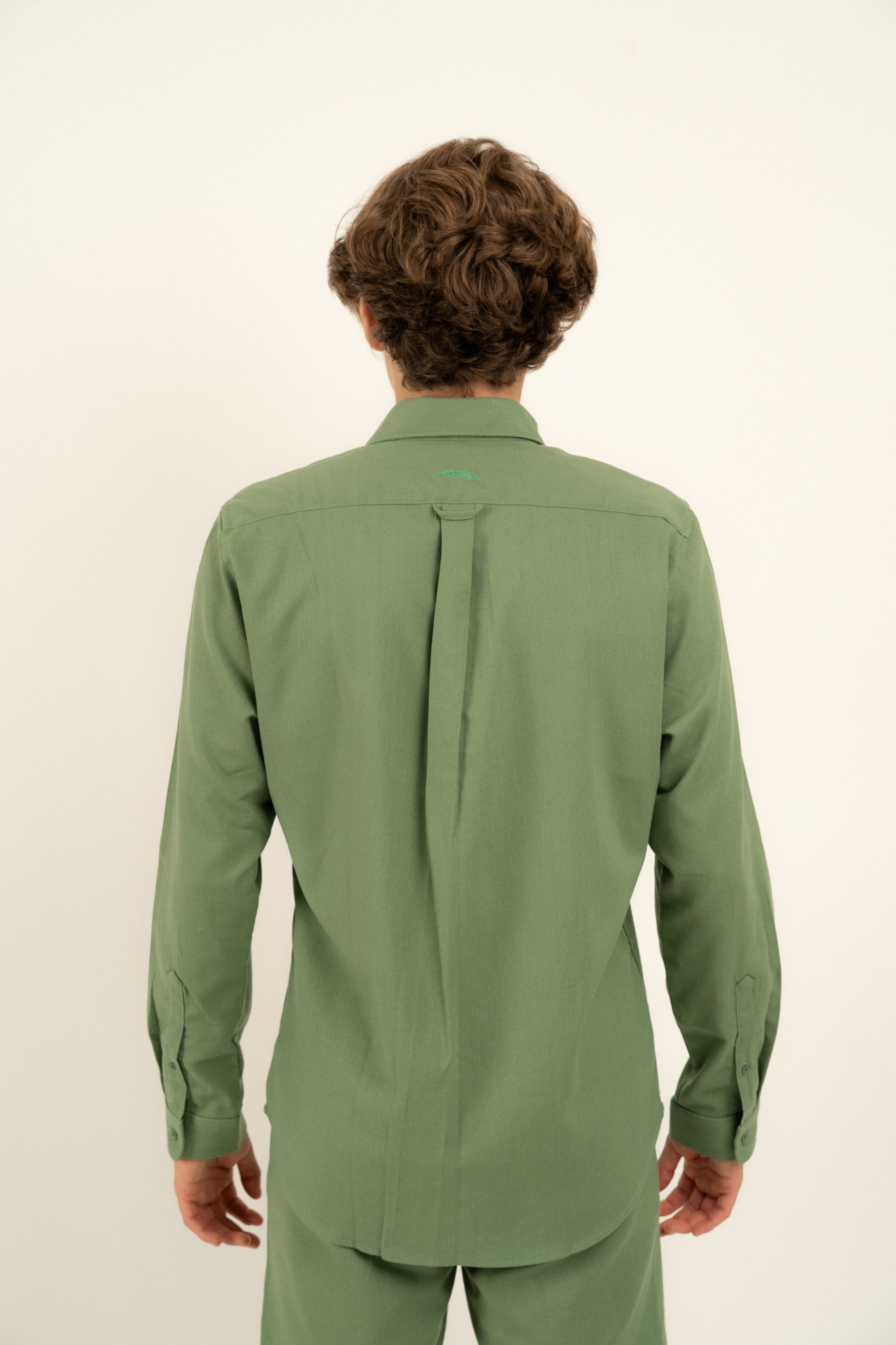 Stylish Cannes Green Linen Shirt for Men - Breathable Summer Casual Wear - Perfect for Beach Vacations, Outdoor Events & Date Nights