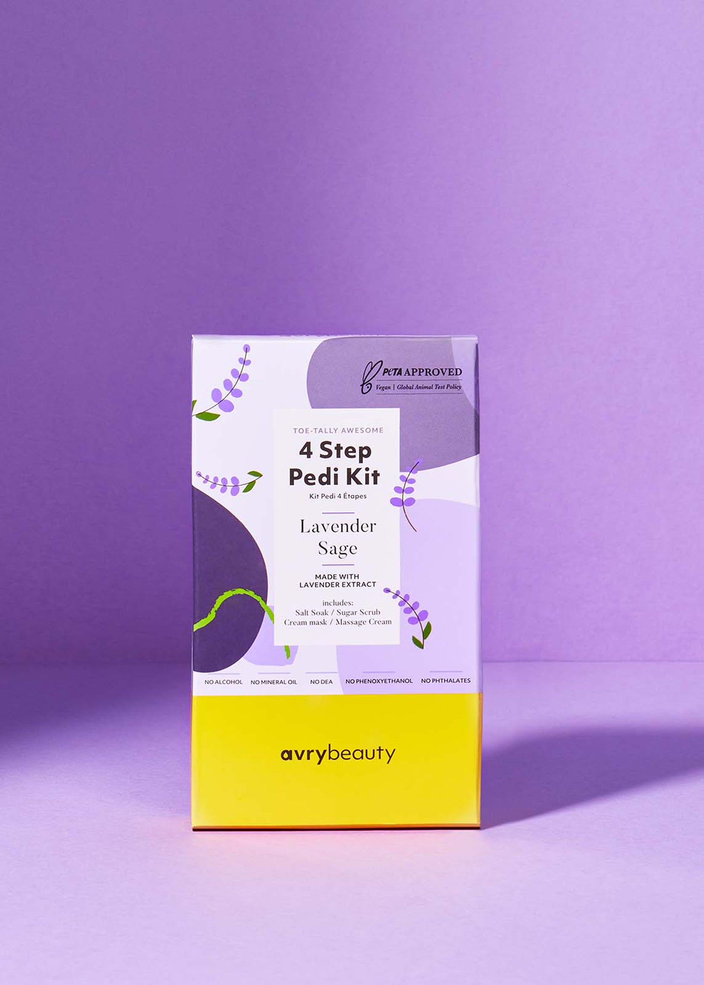 Avry Beauty 4 Step Pedicure Kit - Exfoliate, Buff, Smooth & Moisturize for Soft Feet - Perfect for Home Spa, Salon & Travel Foot Care