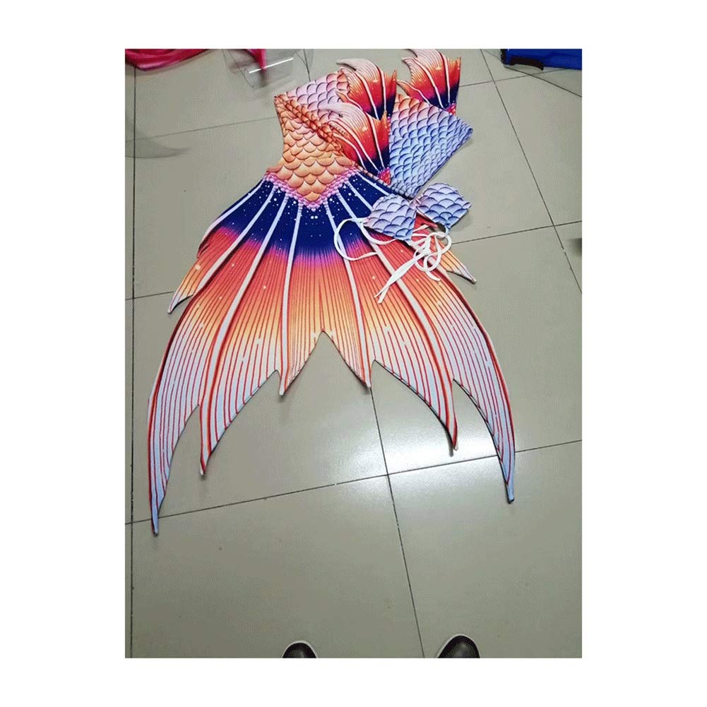 **Mermaid Swimsuit with Monofin - Colorful Bikini Swimming Costume for Girls, Mermaid Tail Swimwear for Pool & Beach - Perfect Gift for Kids & Teens**