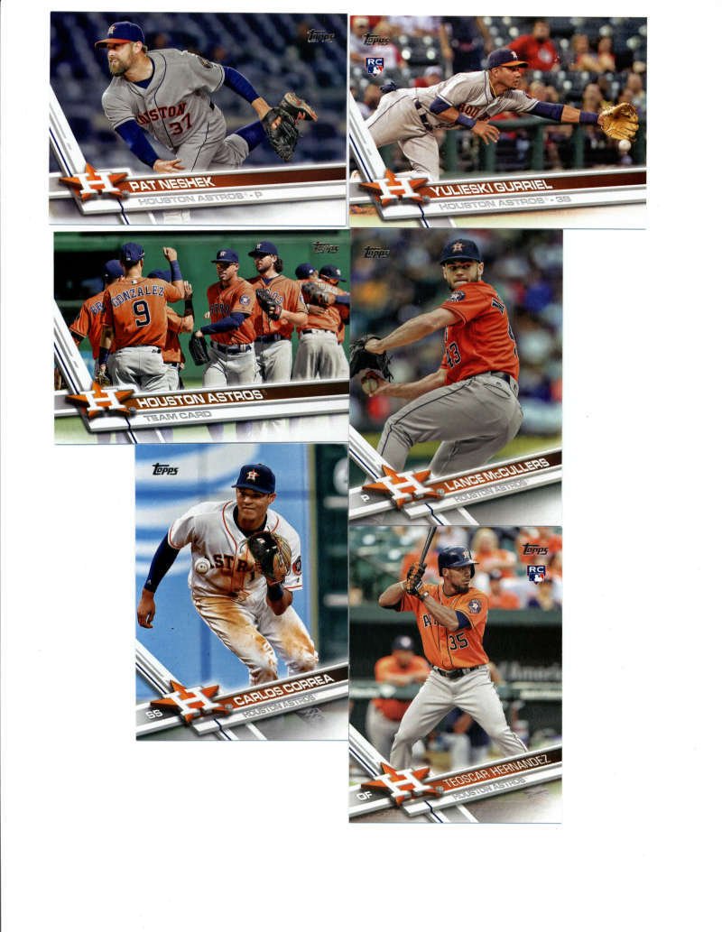 2017 Houston Astros World Series Champions Baseball Cards - Complete 38-Card Set (Topps Series 1, 2 & Update) - Perfect for Collectors, Fans & Sports Memorabilia Displays