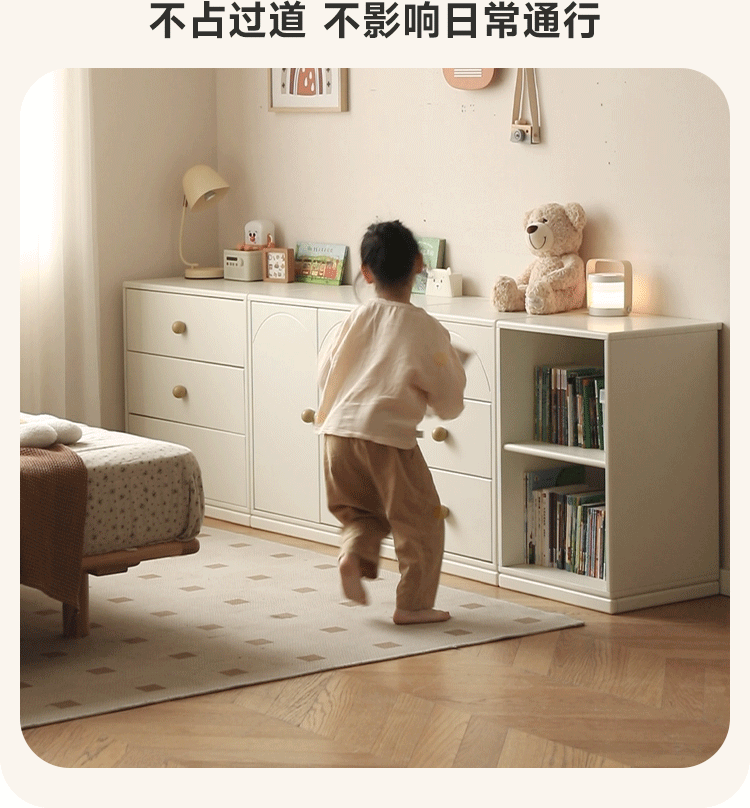 Pine Solid Wood Cream Kids Dresser with 5 Drawers - Nursery Storage Cabinet for Baby Clothes & Toys - Perfect for Bedroom, Playroom & Daycare Organization