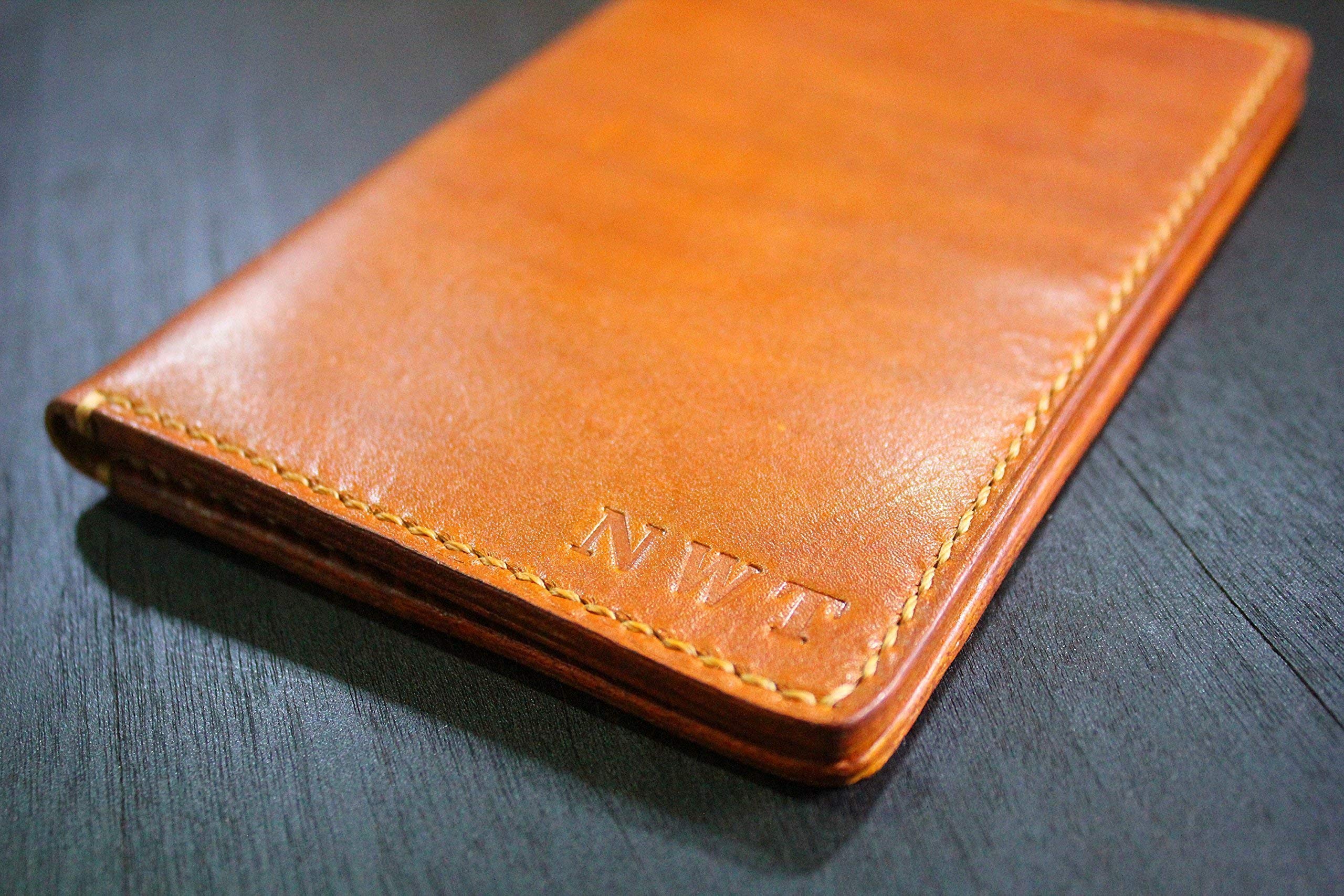 Genuine Italian Vegetable Tanned Leather Passport Wallet - Handmade Personalized Travel Wallet with Hand Stitching - Perfect Gift for Men & Women - Ideal for Air Travel, Business Trips and Vacation Essentials