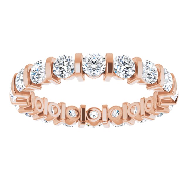 1.80 Carat Round Diamond Eternity Wedding Band - 14K White Gold Classic Stackable Ring for Anniversary, Engagement & Bridal Jewelry Gifts