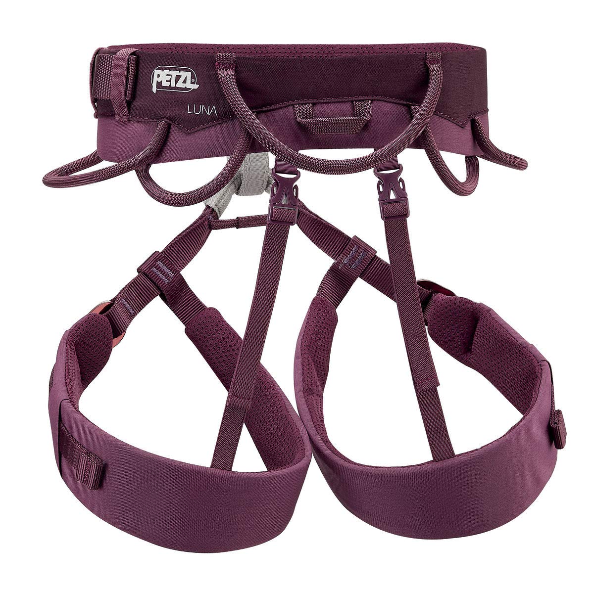 PETZL Luna Women's Adjustable Rock Climbing Harness - Lightweight Ice Climbing Gear for Single & Multi-Pitch Ascents - Violet - Perfect for Outdoor Adventures & Gym Training