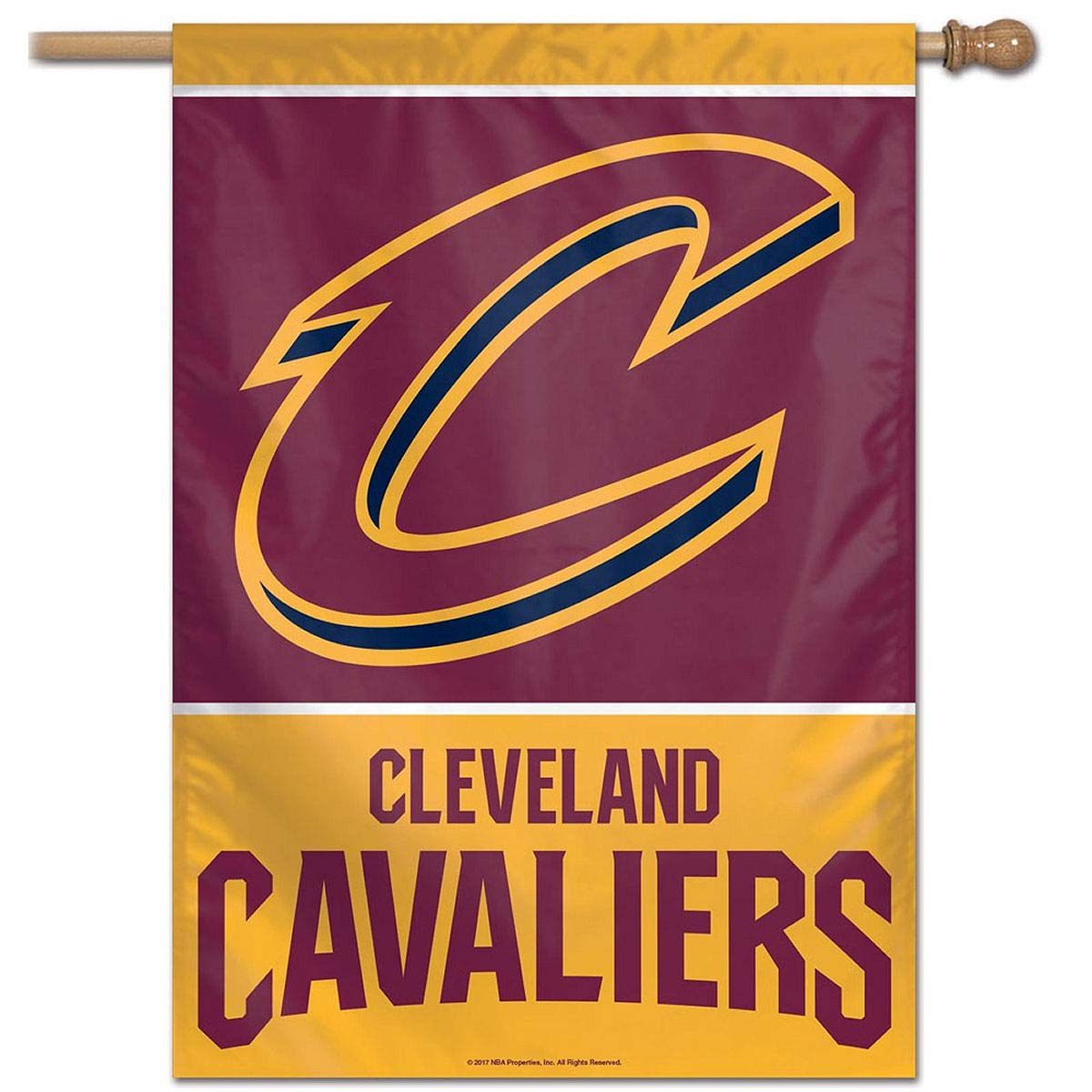 WinCraft Cleveland Cavaliers NBA House Flag - Officially Licensed Team Banner for Outdoor & Indoor Decor, Sports Fan Gifts, Game Day Party, Yard & Porch Display