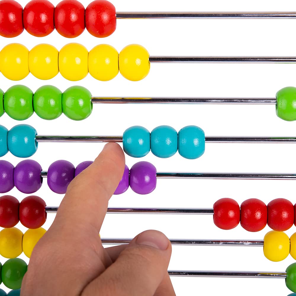 Bigjigs Toys Wooden Abacus - Educational Counting Toy for Toddlers & Kids | Montessori Math Learning Tool | Classic Wooden Number Toy for Early Childhood Development - Perfect for Homeschooling & Classroom Use