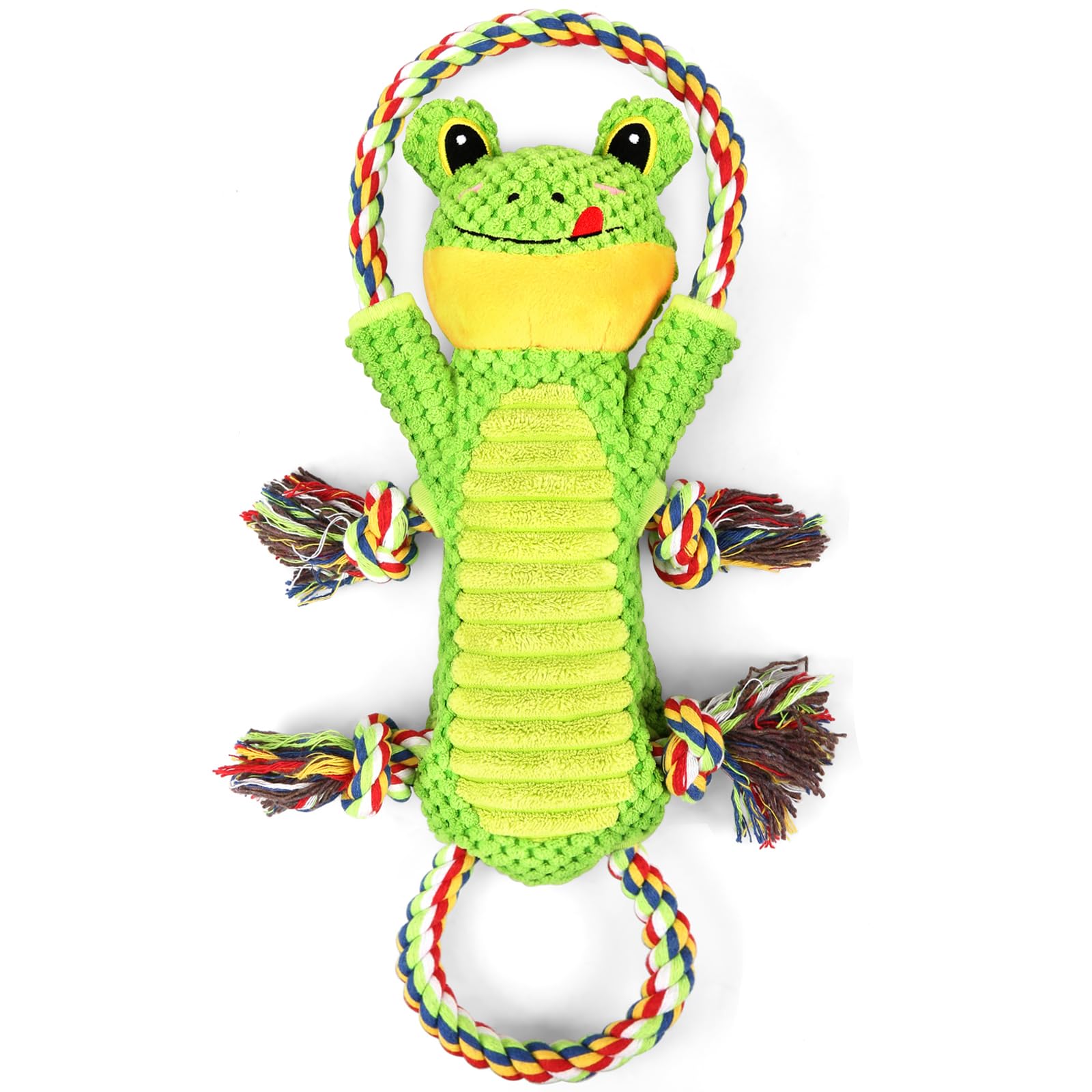 **Squeaky Plush Dog Toys with Crinkle Paper & Rope - Interactive Chew Toys for Small, Medium & Large Dogs - Perfect for Playtime, Training & Teething Relief**