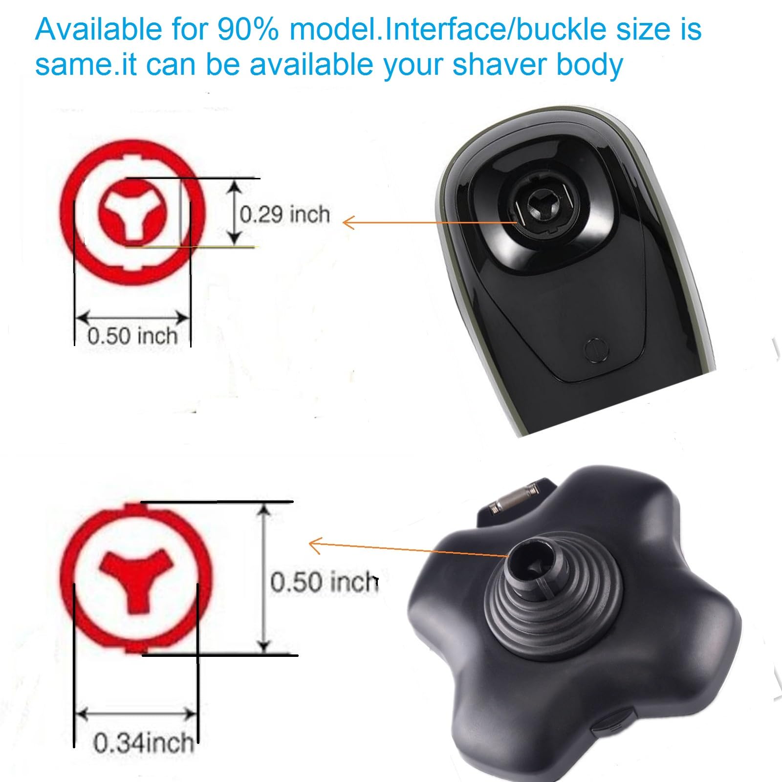 5-Blade Replacement Shaver Head for Electric Razor - Floating Rotary Close Shave Heads - Wet/Dry Use for Bald Men - Large Storage Space & Detachable Cutter Blades - Perfect for Head Shaving, Travel & Daily Grooming
