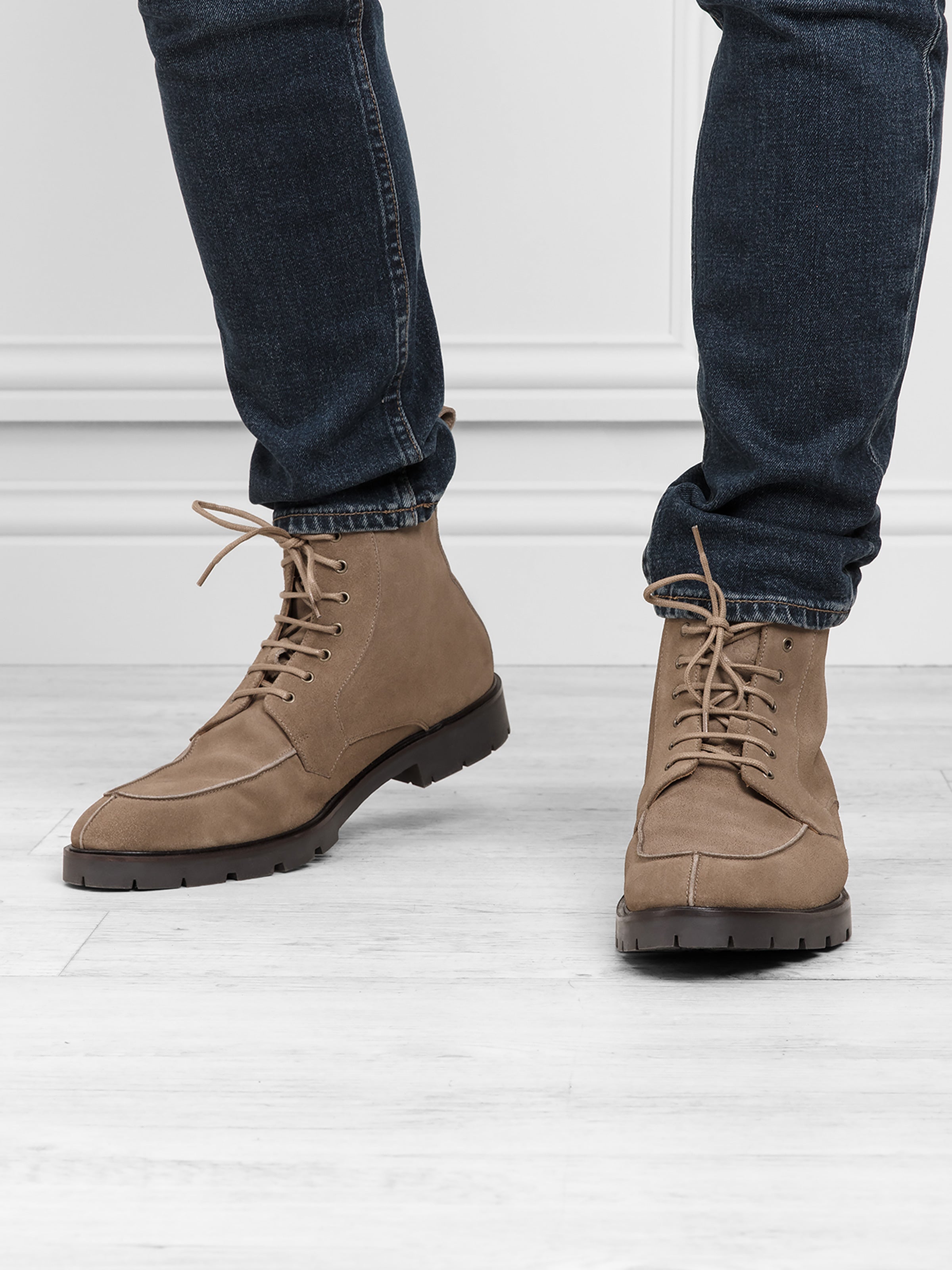 Eaton Desert Boots for Men - Premium Taupe Suede Chukka Boots | Comfortable Casual & Outdoor Walking Shoes for Everyday Wear