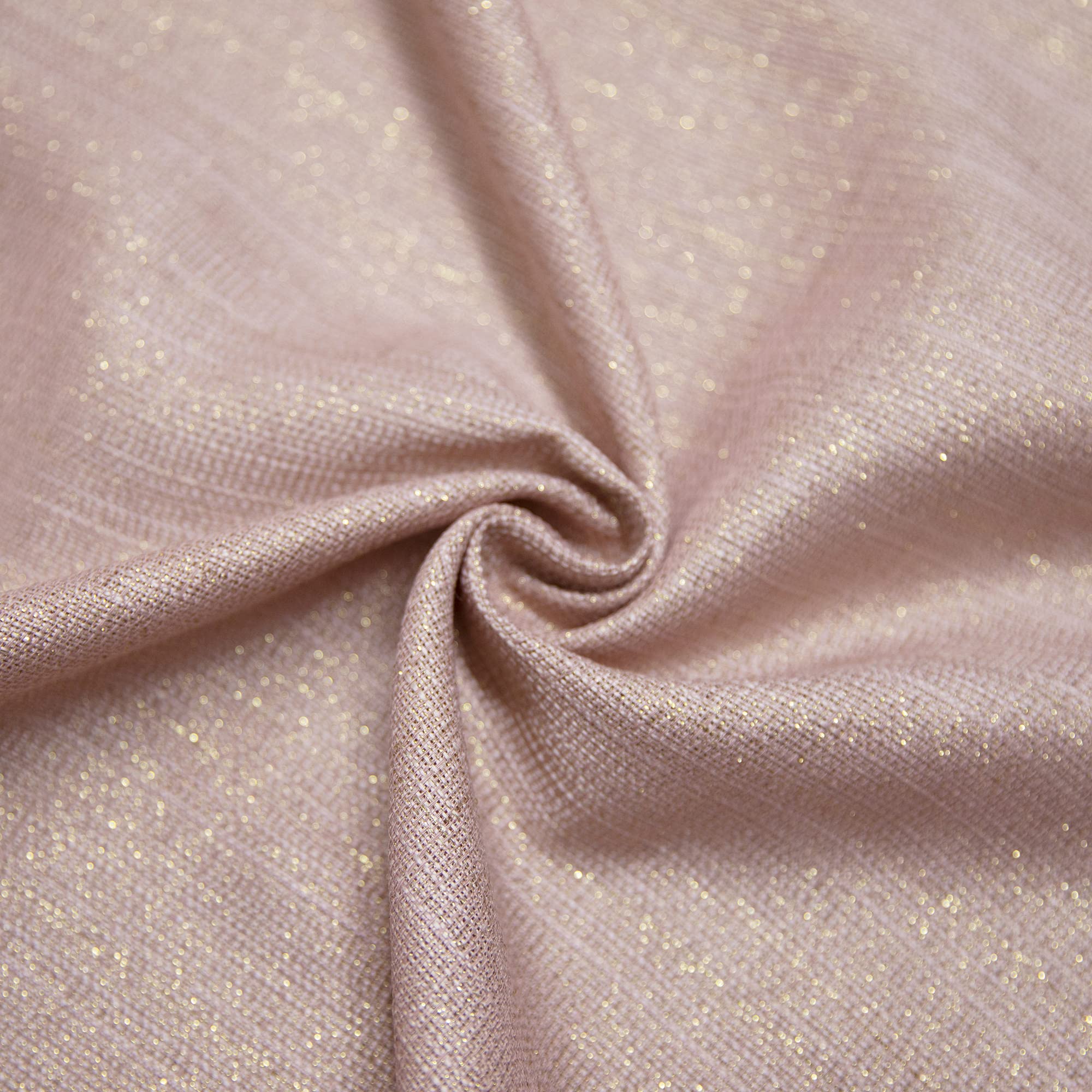 Rose Gold Sparkle Glitter Curtains for Girls Bedroom - 63 Inch Length, 2 Panels, Grommet Top, Thick Sheer Semi-Privacy - Blush Pink Shimmer Drapes for Nursery, Teen Room & Baby Decor (52x63 Inches) - Perfect for Bedroom, Living Room & Window Treatments
