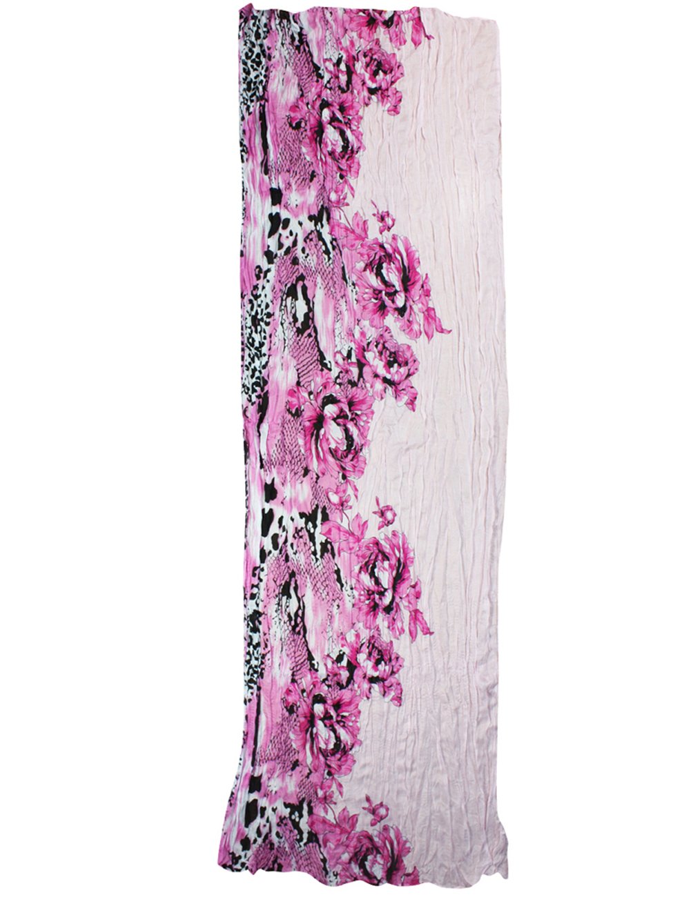 Stylish Rose Leopard Print Chain Link Scarf Sarong - Fashionable Wrap for Beach, Pool, and Streetwear Outfits