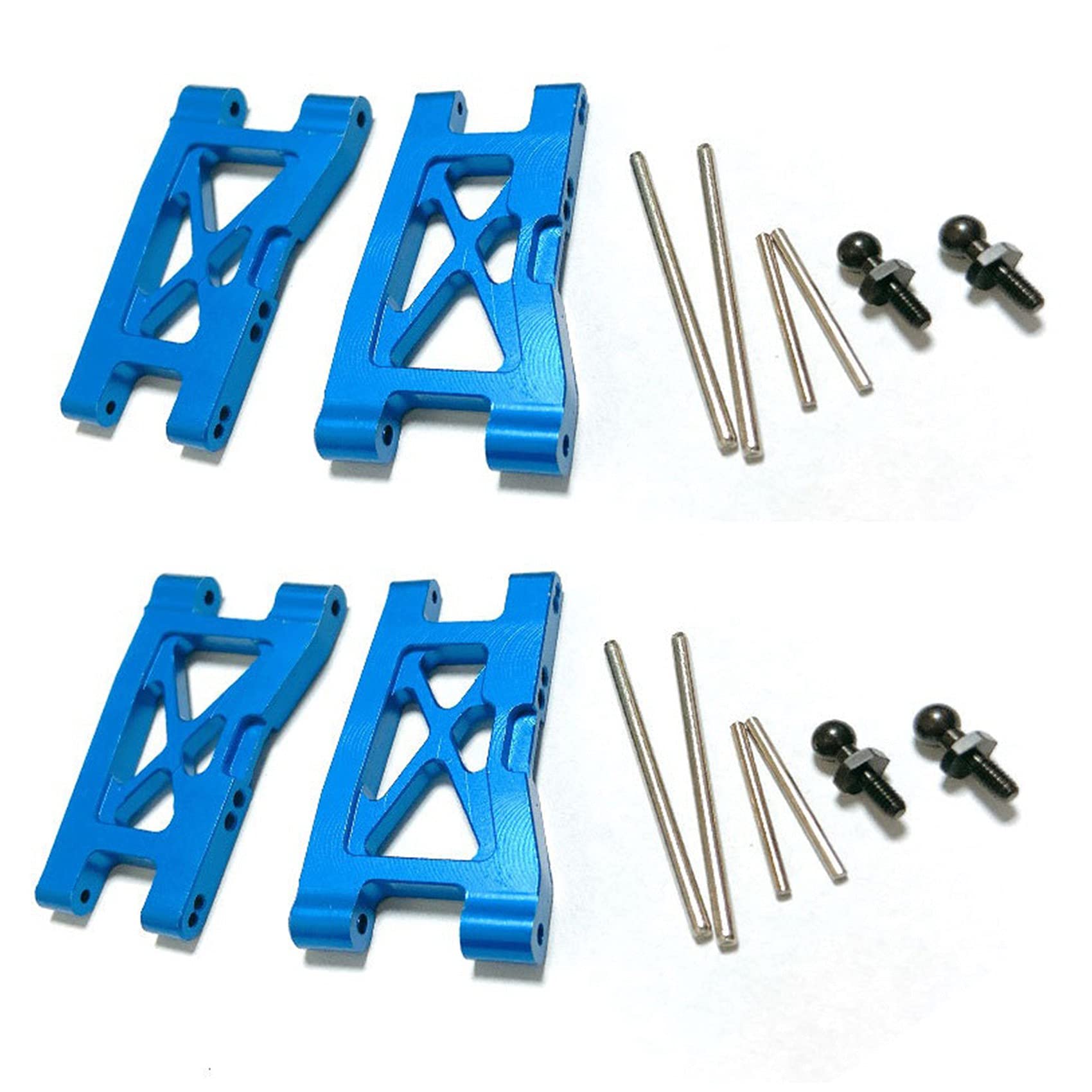 Tuccbay 4Pcs Heavy Duty Metal Front & Rear Suspension Arms for LaTrax Teton 1/18 Scale RC Car - Upgrade Parts & Accessories Kit - Perfect for Off-Road Racing, Bashing & Performance Enhancement