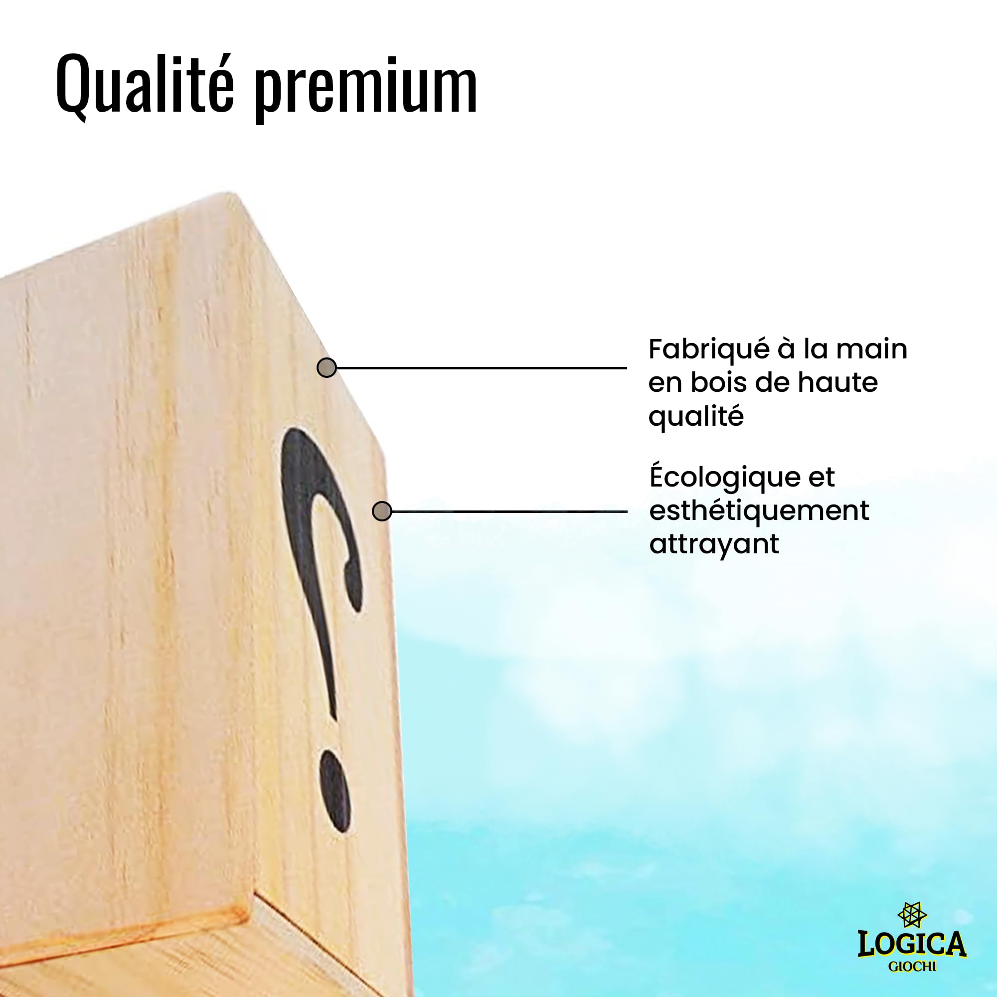 Logic Puzzle Wooden Box - Secret Box Collection Leonardo da Vinci - Level 5/6 Difficulty Brain Teaser - Perfect for Family Game Night & Intellectual Challenges